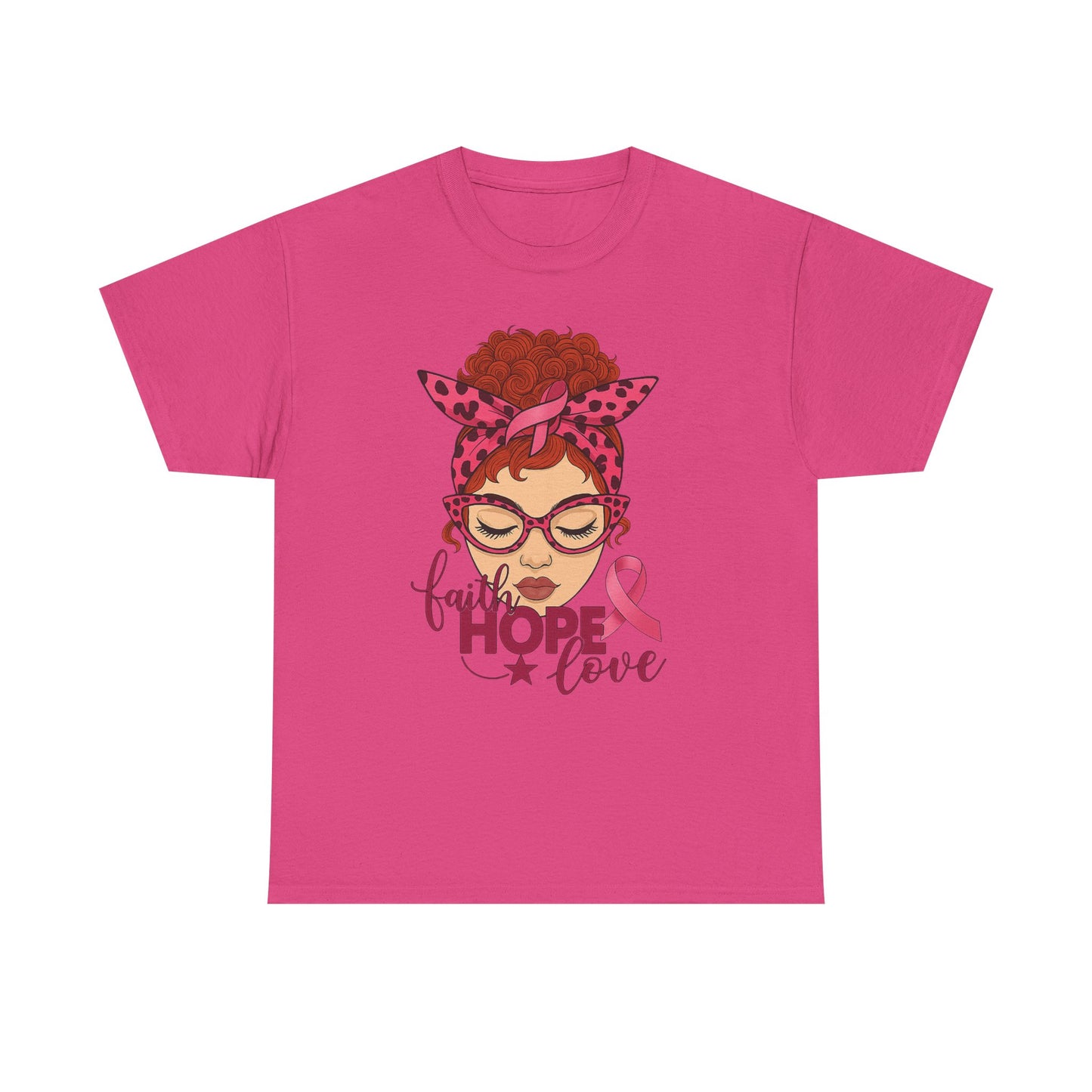Hope, Faith & Love: Pink Ribbon Awareness Tee