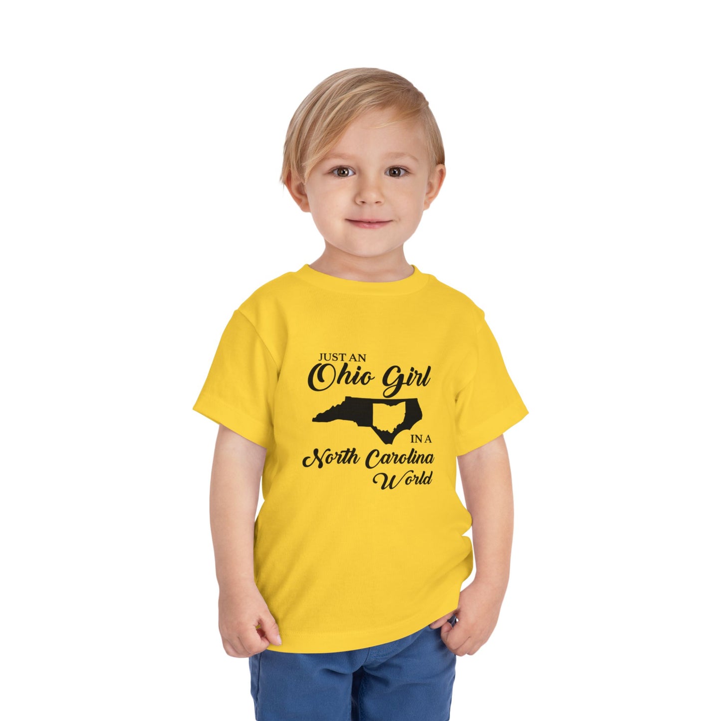 Toddler Tee Ohio Girl in North Carolina World Design Shirt