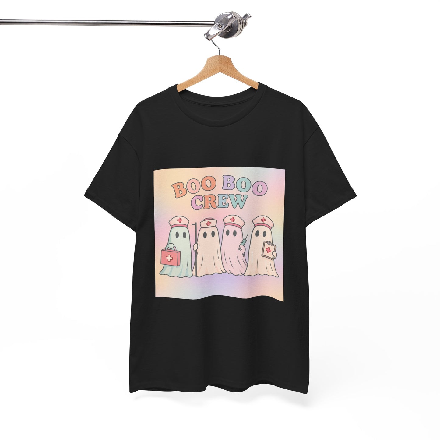 Boo Boo Crew Nurse Ghost T-Shirt – Cute Pastel Halloween Medical Tee