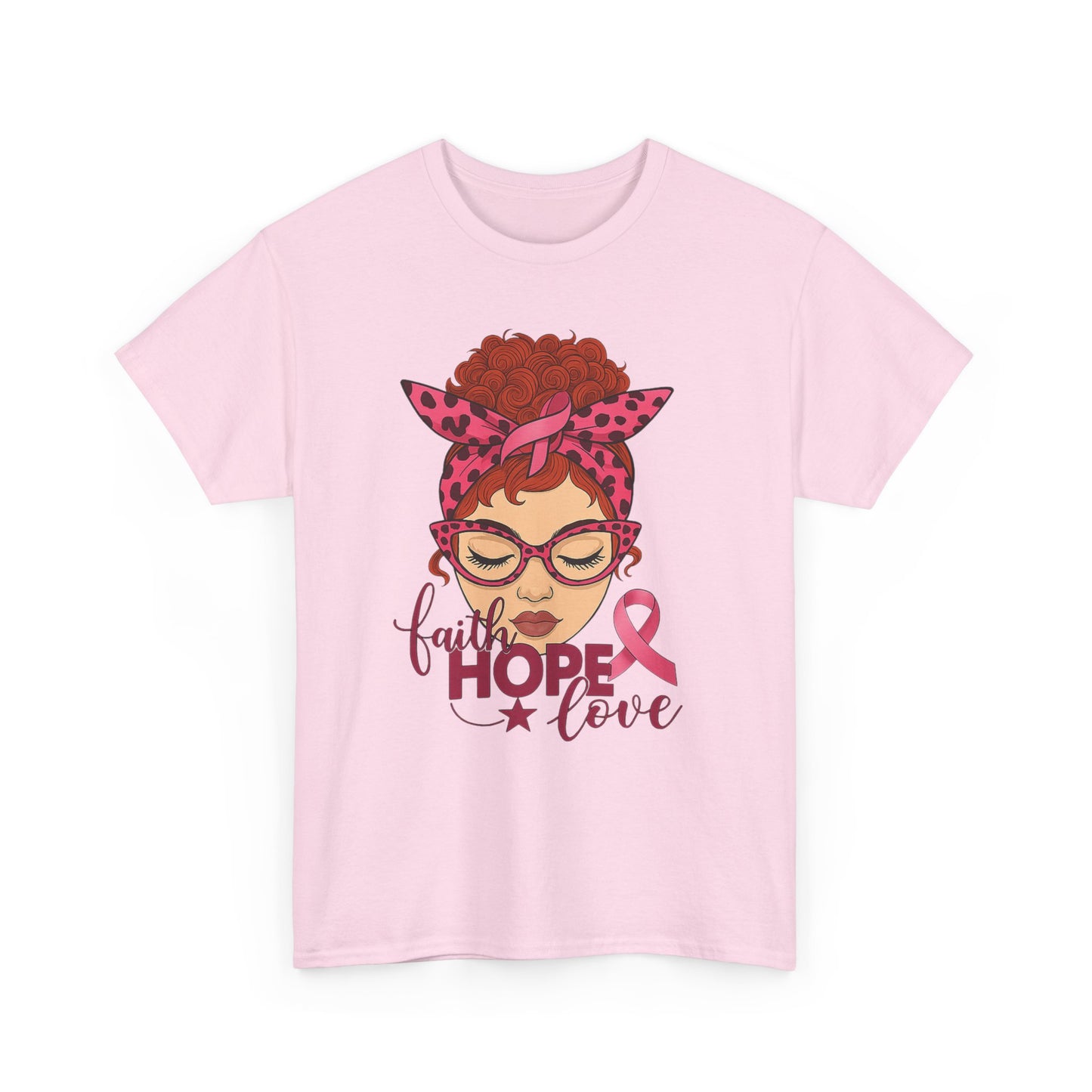 Hope, Faith & Love: Pink Ribbon Awareness Tee