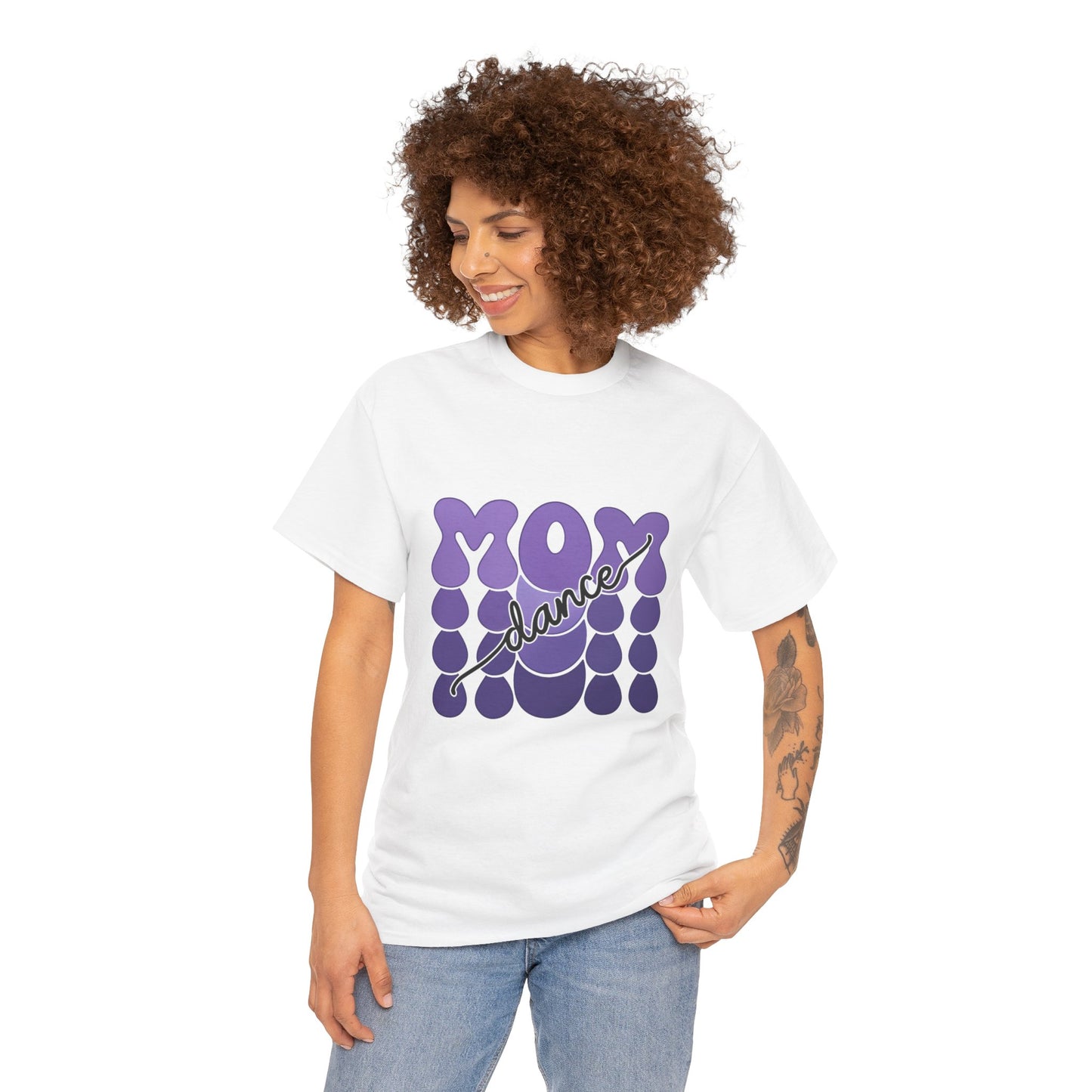 MOM Dance – Purple Letter Stage Spirit Tee