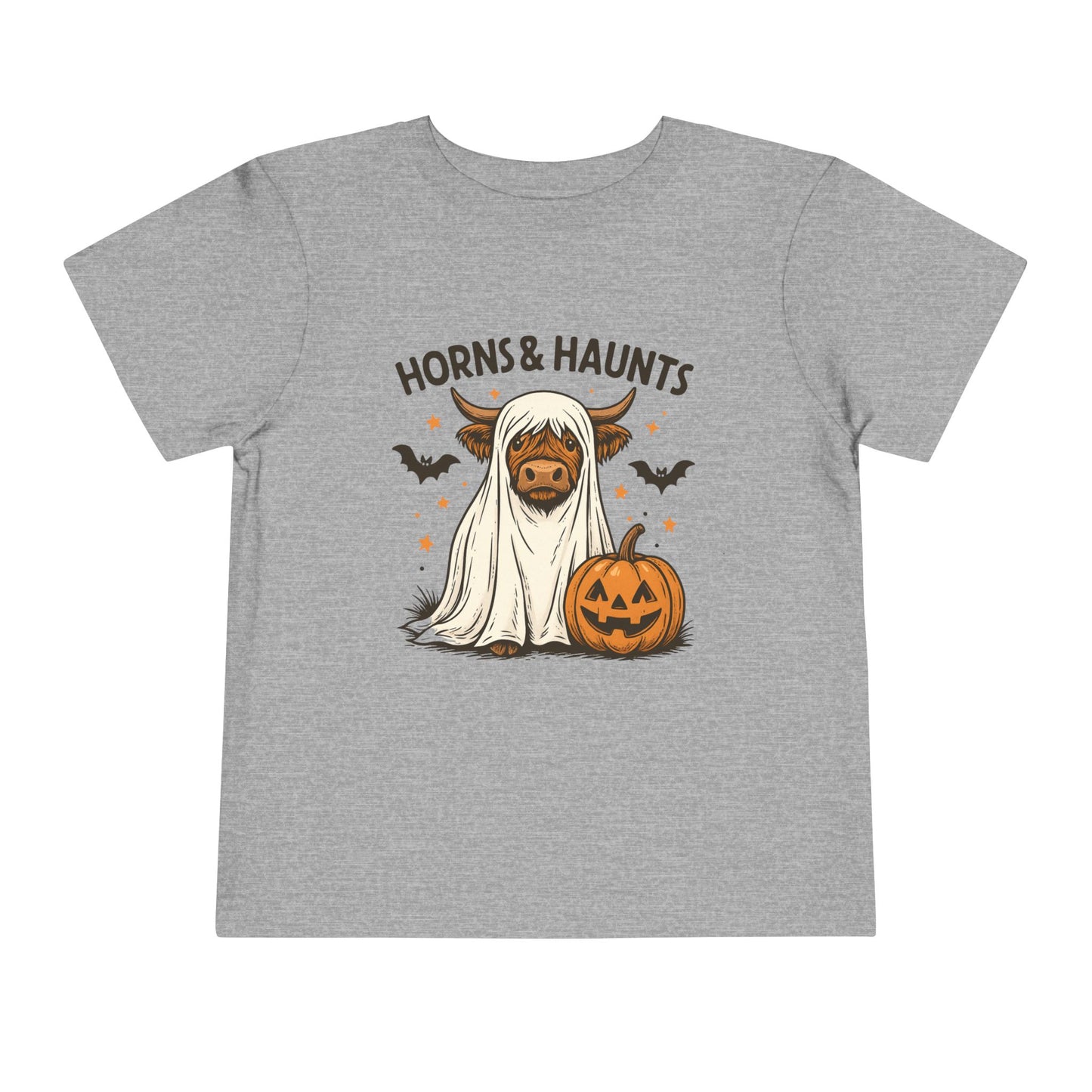 Horns & Haunts Highland Cow Toddler Halloween Tee