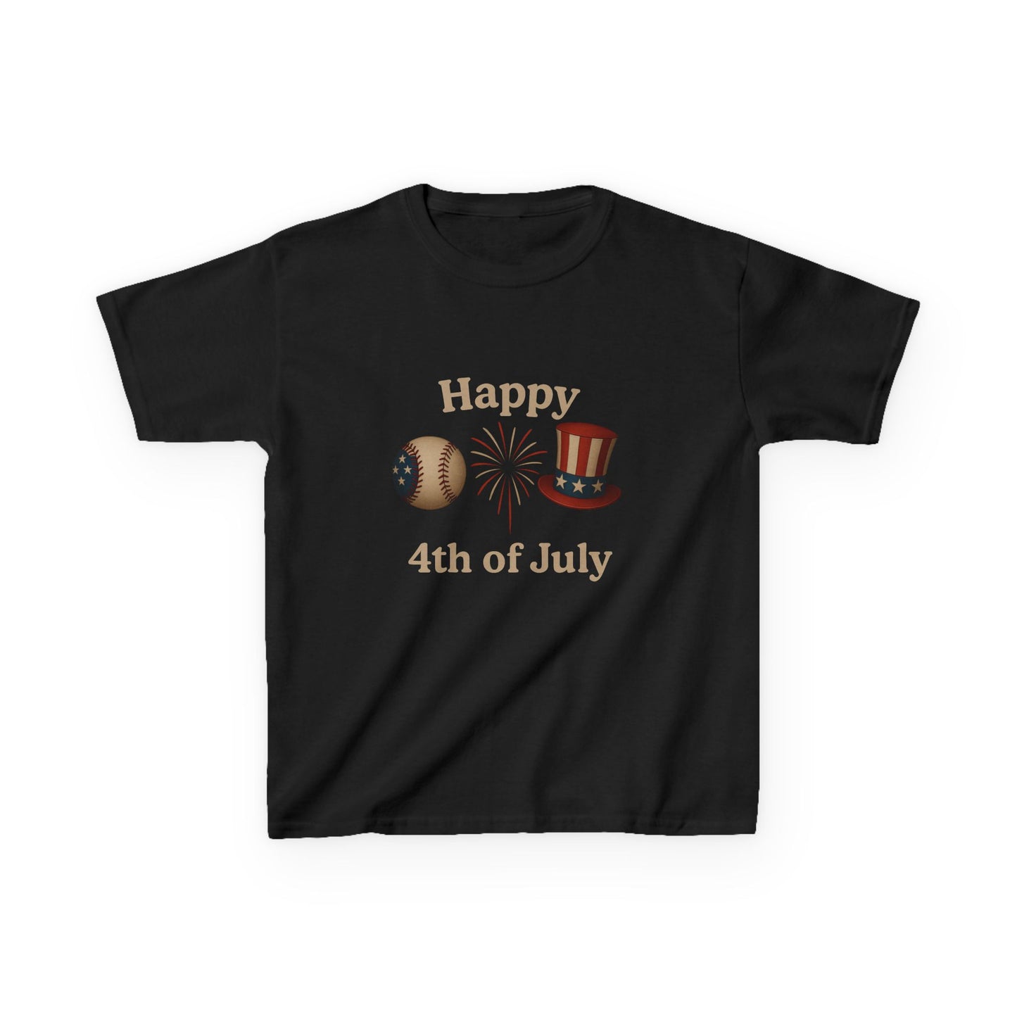 Happy 4th of July Dino Tee - Kids Patriotic Shirt