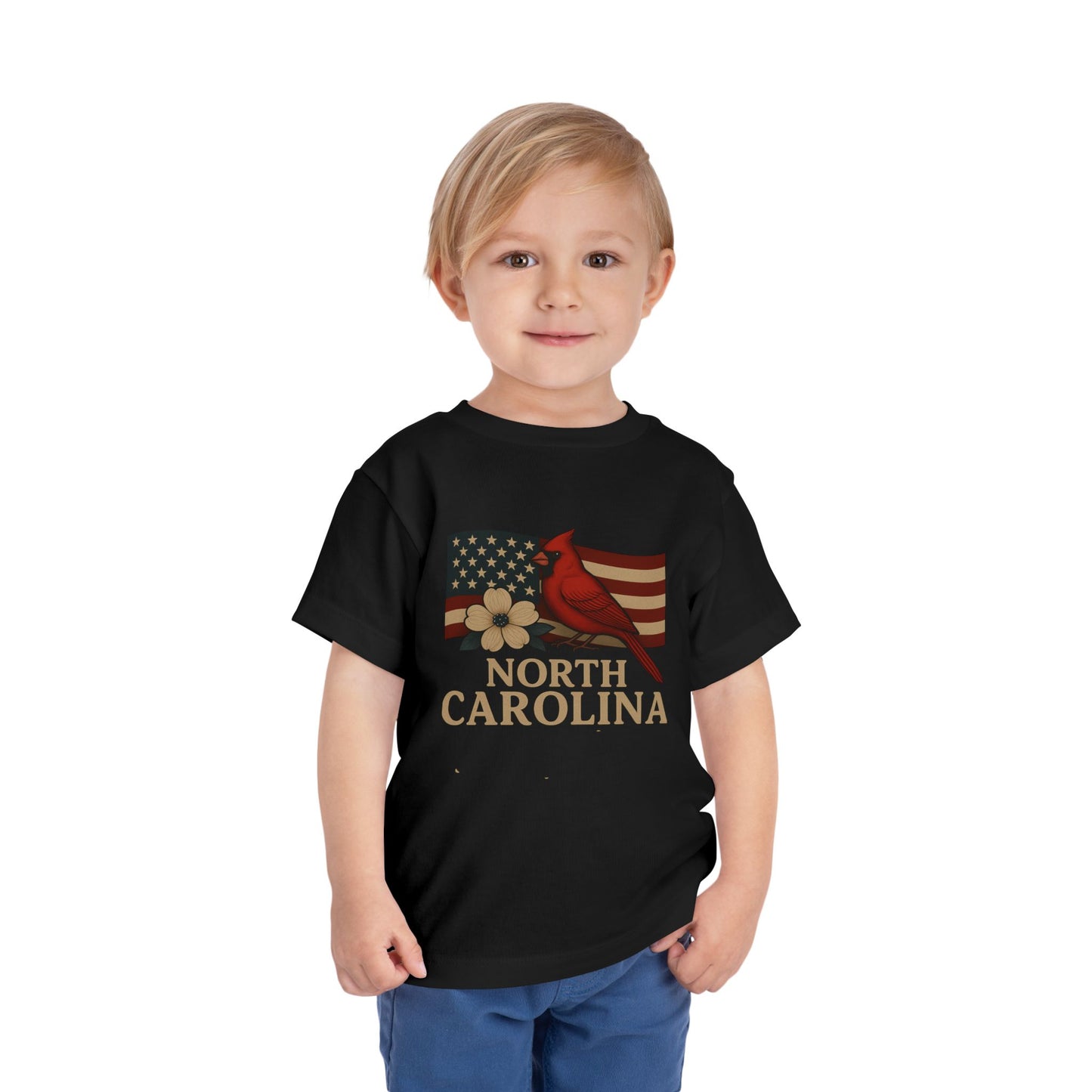 NC Cardinal & Dogwood Toddler Christmas Tee