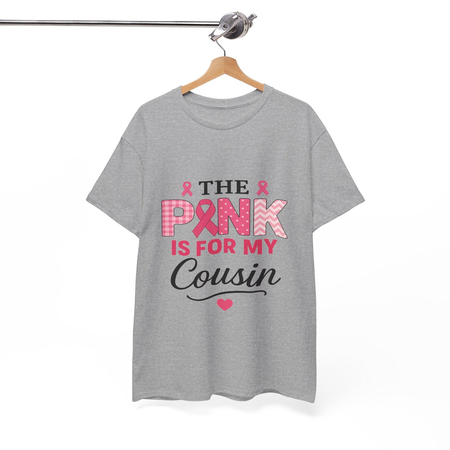 Pink Ribbon Cousin Support Tee - Breast Cancer Awareness