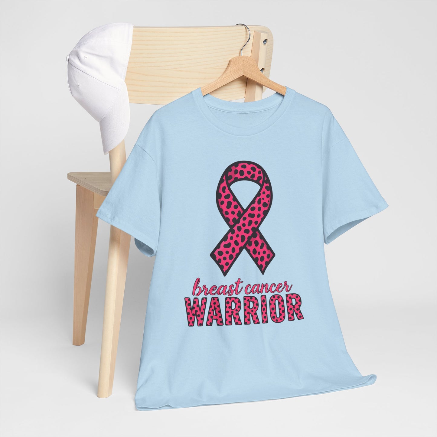 Pink Leopard Ribbon Breast Cancer Awareness Tee