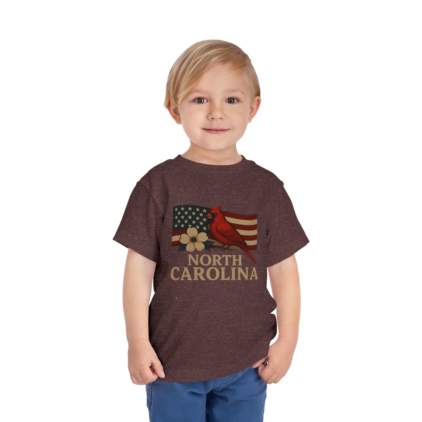 NC Cardinal & Dogwood Toddler Christmas Tee