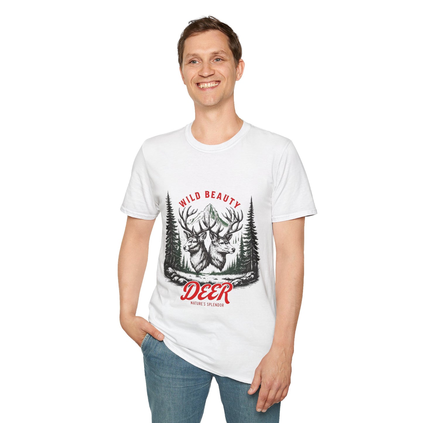 Wild Beauty Deer T-Shirt, Nature Lover Tee, Wildlife Gift, Unisex Tee, Rustic Home Décor