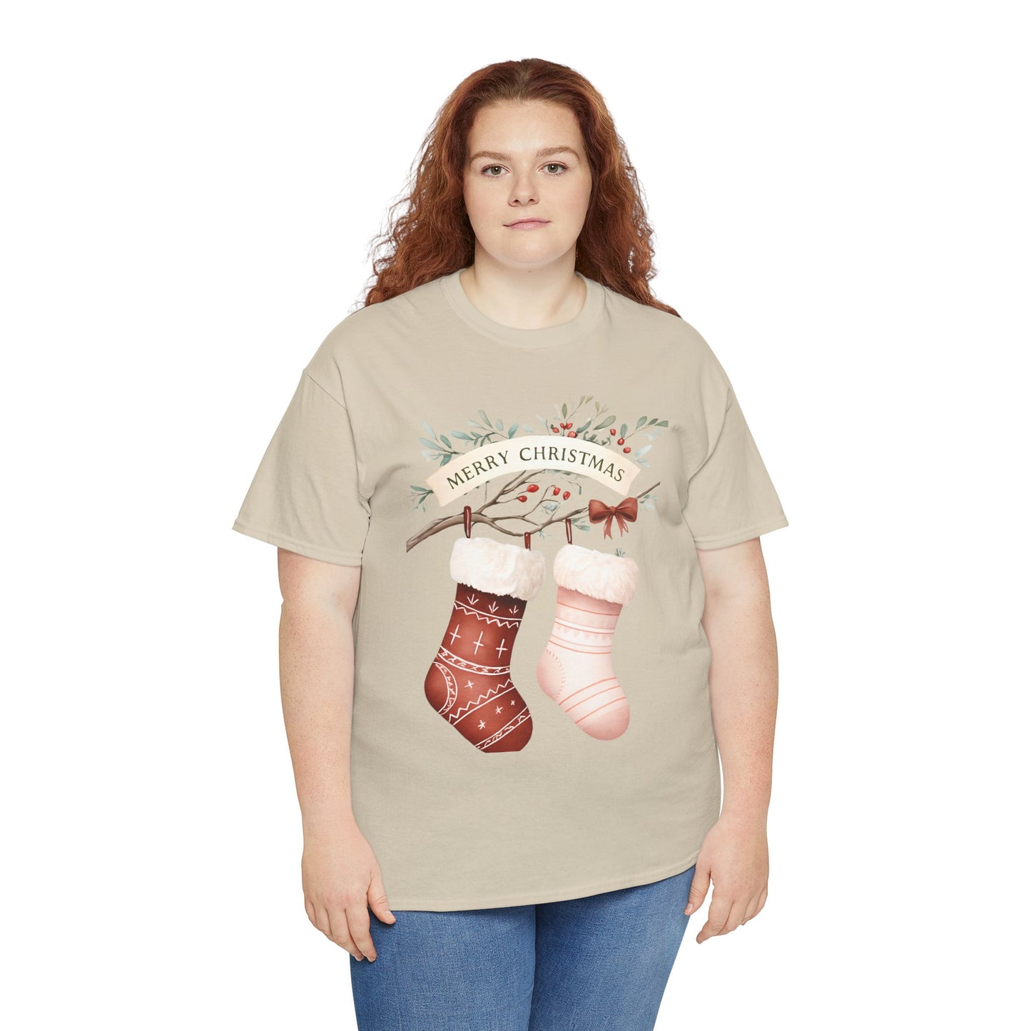 Watercolor Christmas Stocking Tee - Hope & Love