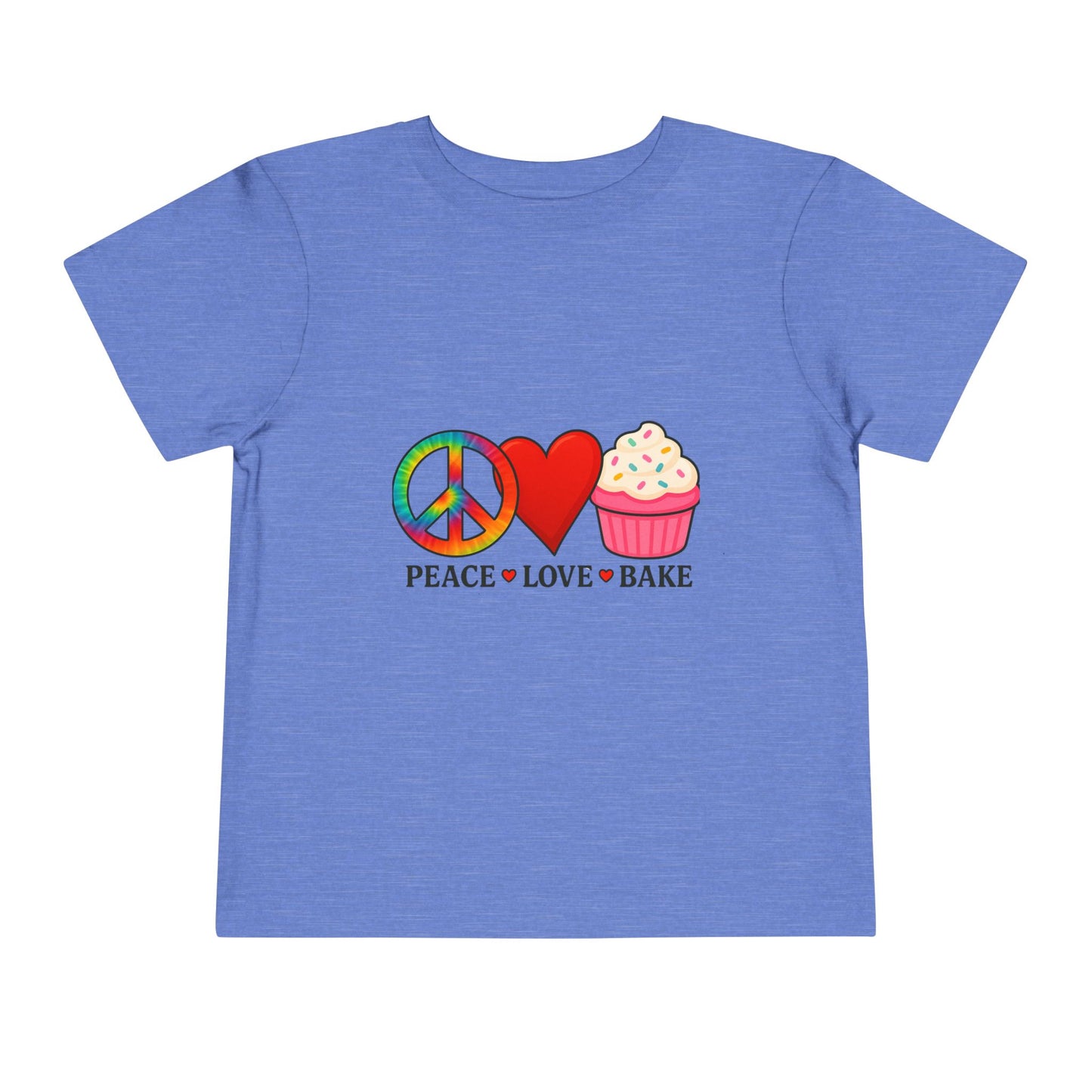 Peace Love Bake Toddler Christmas Tee