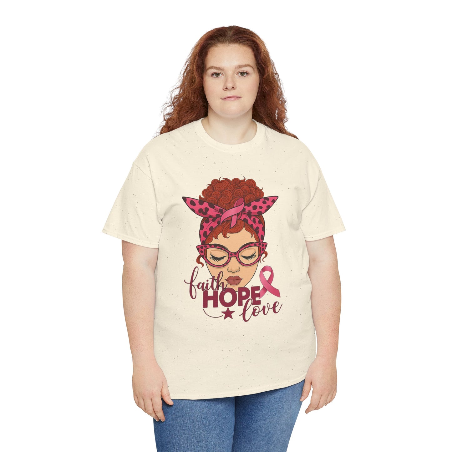 Hope, Faith & Love: Pink Ribbon Awareness Tee