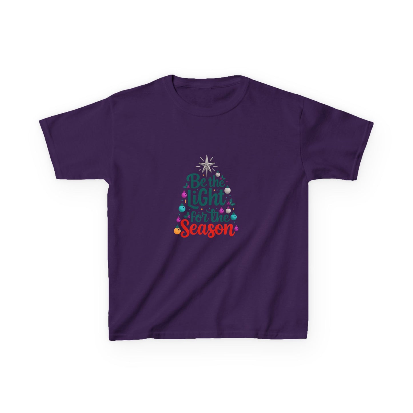 Be the LIGHT Christmas Tree Dino Kids Tee