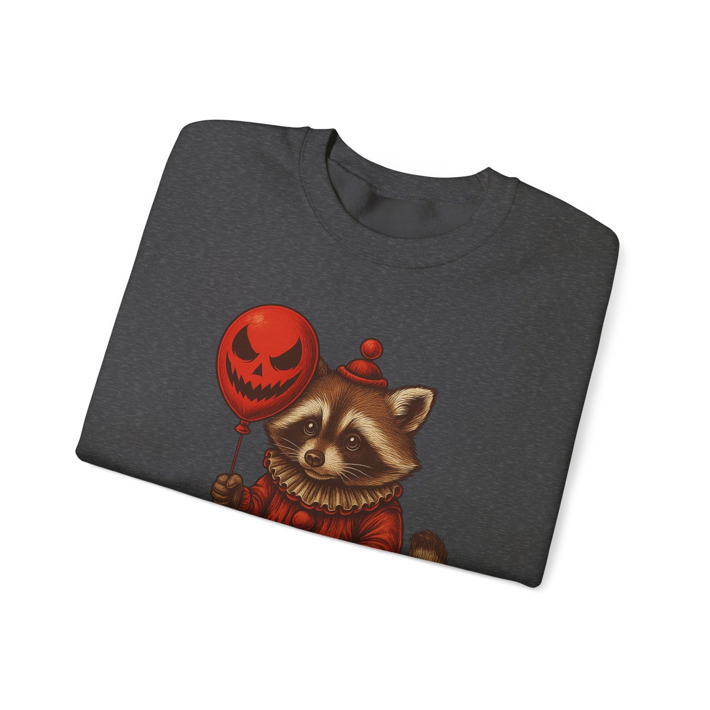 Creepy Clown Raccoon Halloween Sweatshirt