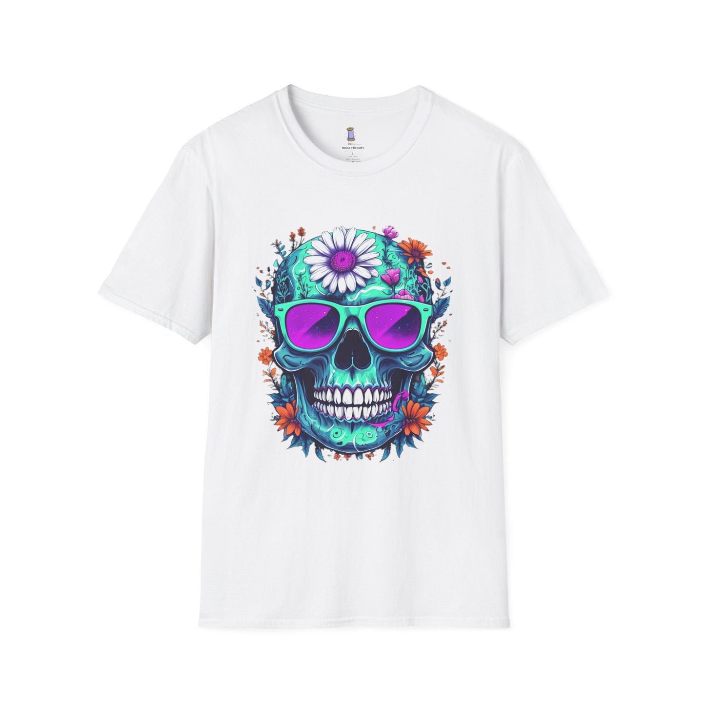 Vibrant Skull Graphic Tee, Edgy Unisex T-Shirt, Festival Wear, Vintage Inspired Tops, Halloween Must-Have, Cool Casual Style