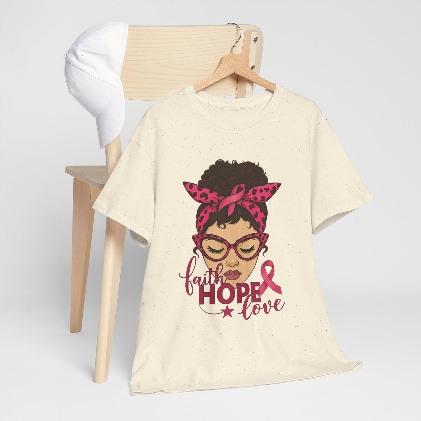 Hope, Faith, Love: Breast Cancer Awareness Tee