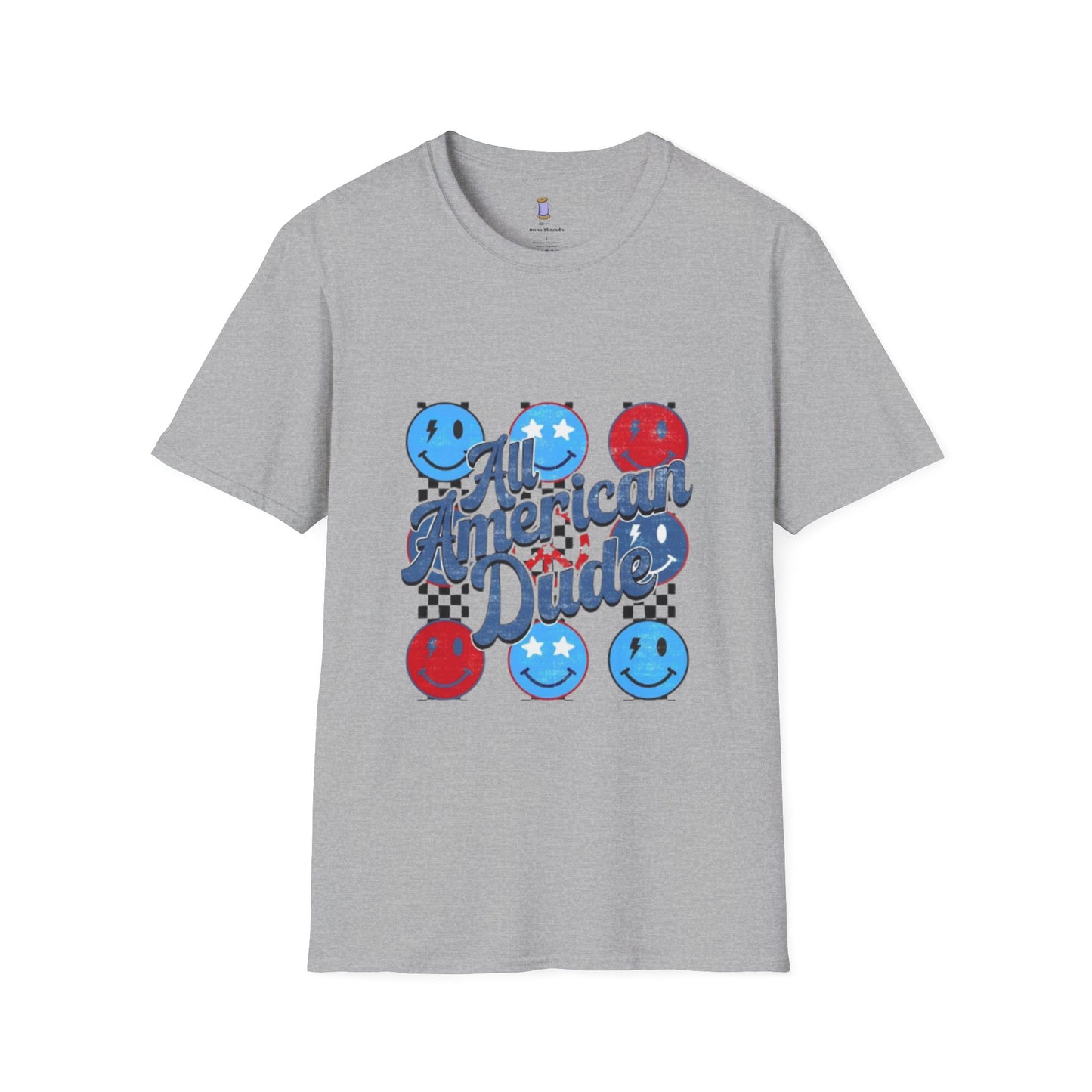 All American Dude Unisex T-Shirt, Patriotic Tee, Summer Fashion, Gift for Him, July 4th Celebration, Casual Wear