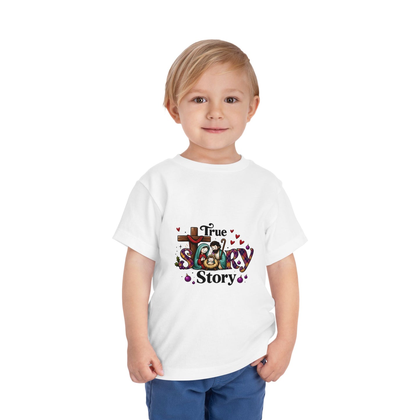 True Story Nativity Toddler Christmas Tee