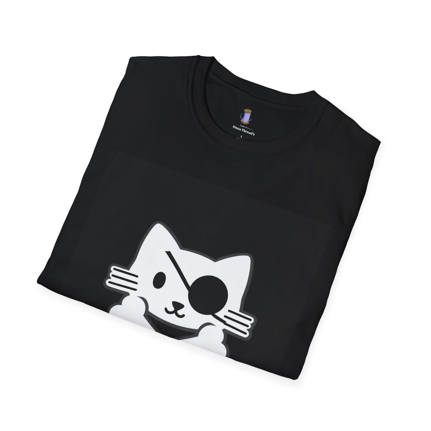 Pirate Cat Unisex T-Shirt, Playful Tee, Gift for Cat Lovers, Cute Animal Shirt, Fun Fashion for Parties, Casual Wear