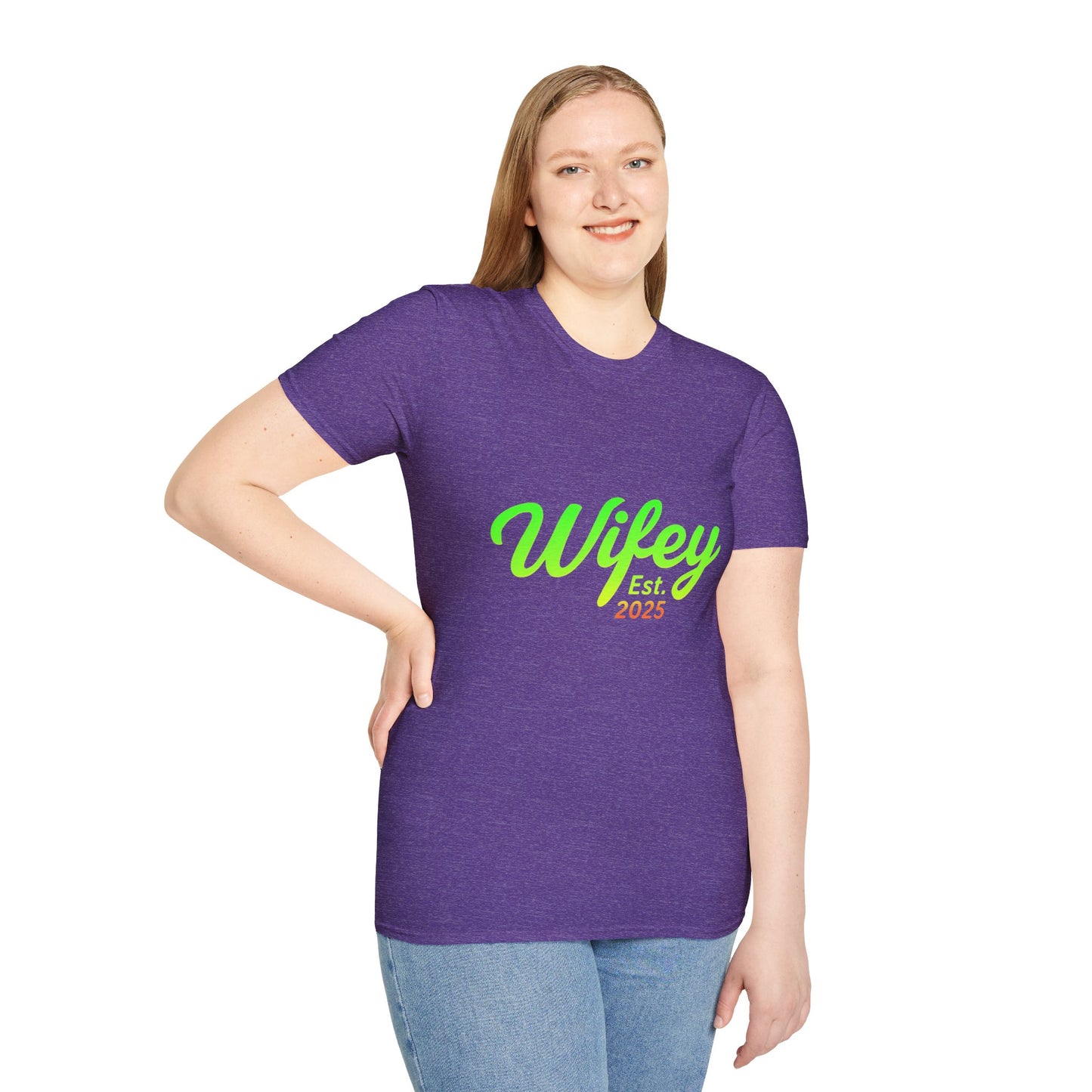 Wifey Est. 2025 T-Shirt, Bridal Shower Gift, Newlywed Apparel, Wedding Favor, Engagement Celebration Tee, Cute Couple Top