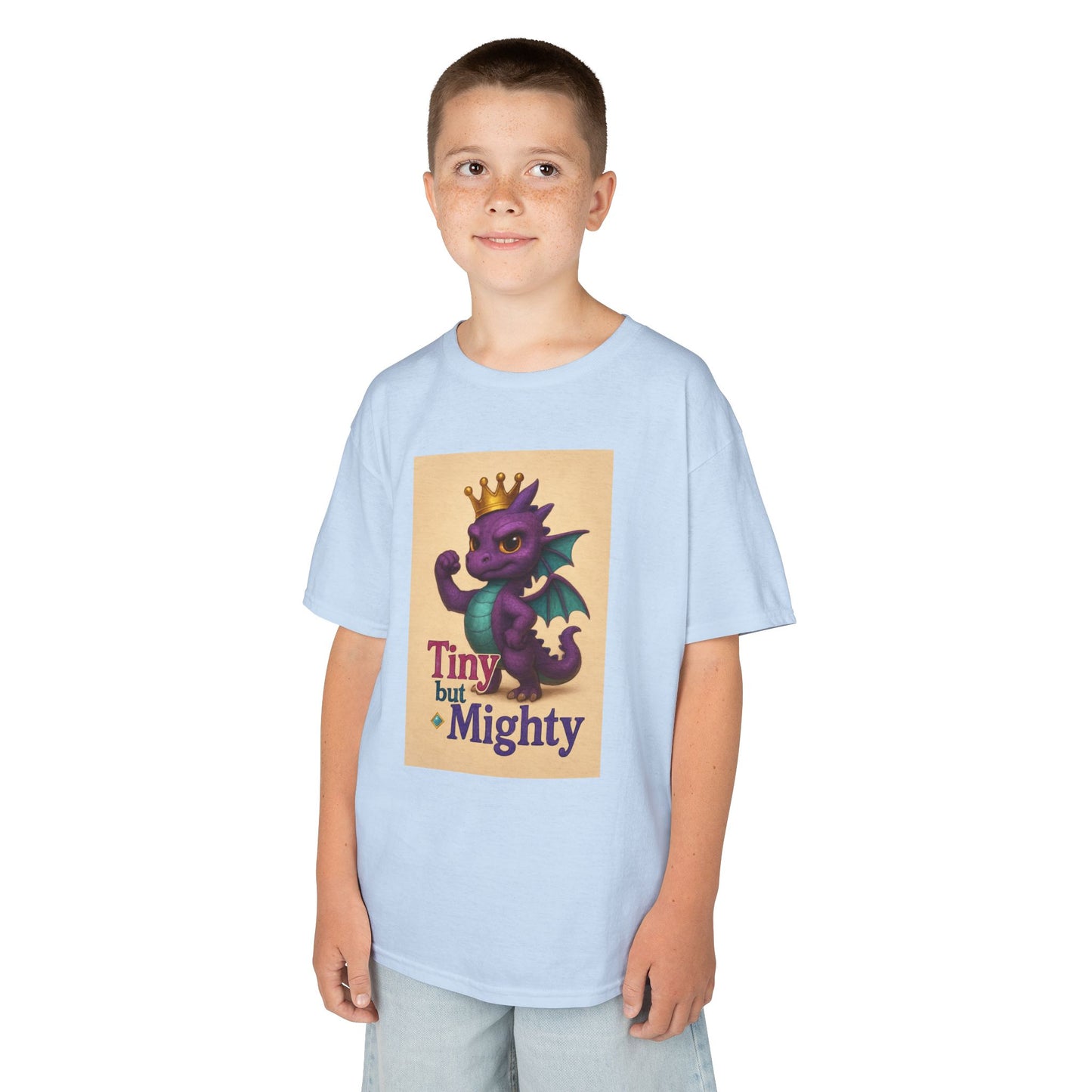 Kids Dragon Tee, Fun Kids T-Shirt, Tiny but Mighty Shirt, Unique Kids Apparel, Gift for Young Adventurers, Cute Dragon Design