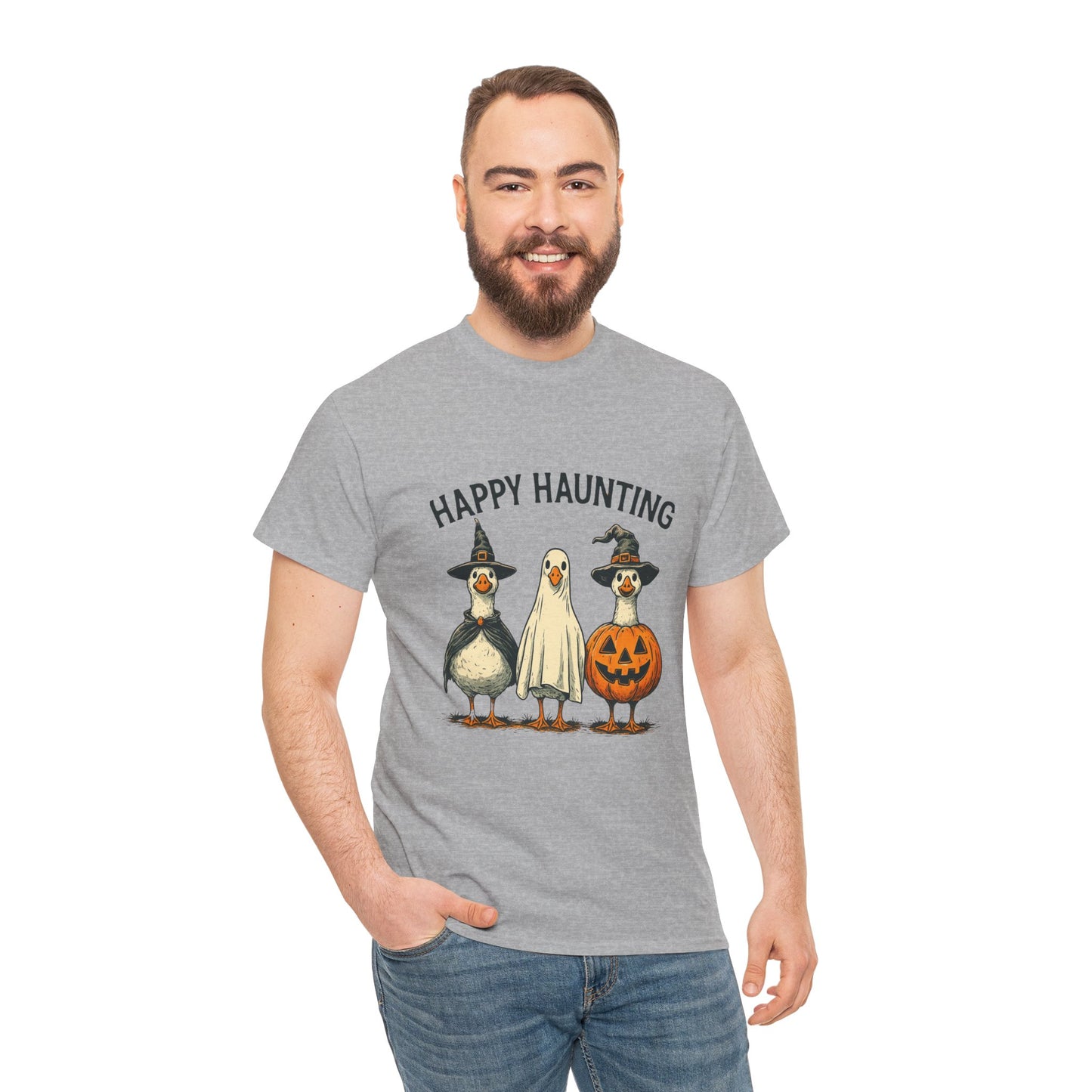 Happy Haunting Geese Halloween Tee