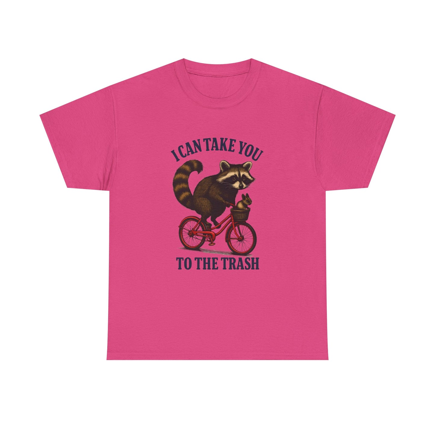Cotton Tee Vintage Raccoon Bicycle Graphic Shirt