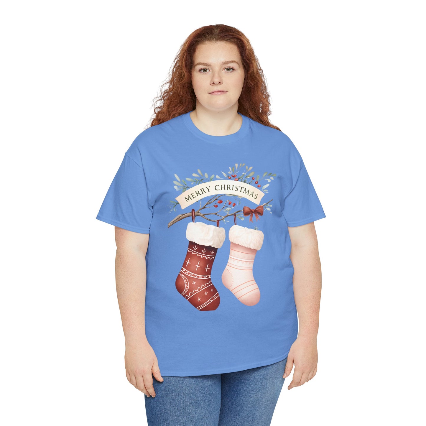 Watercolor Christmas Stocking Tee - Hope & Love