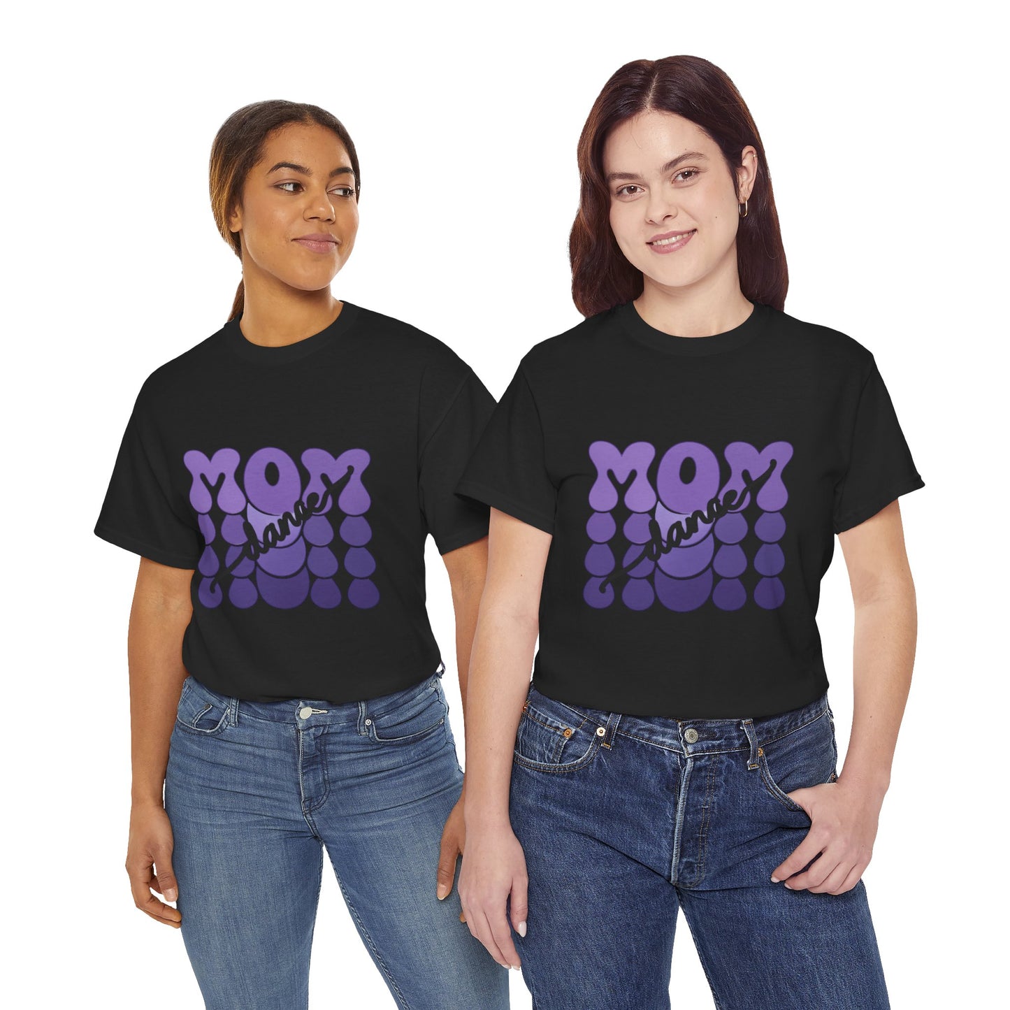 MOM Dance – Purple Letter Stage Spirit Tee