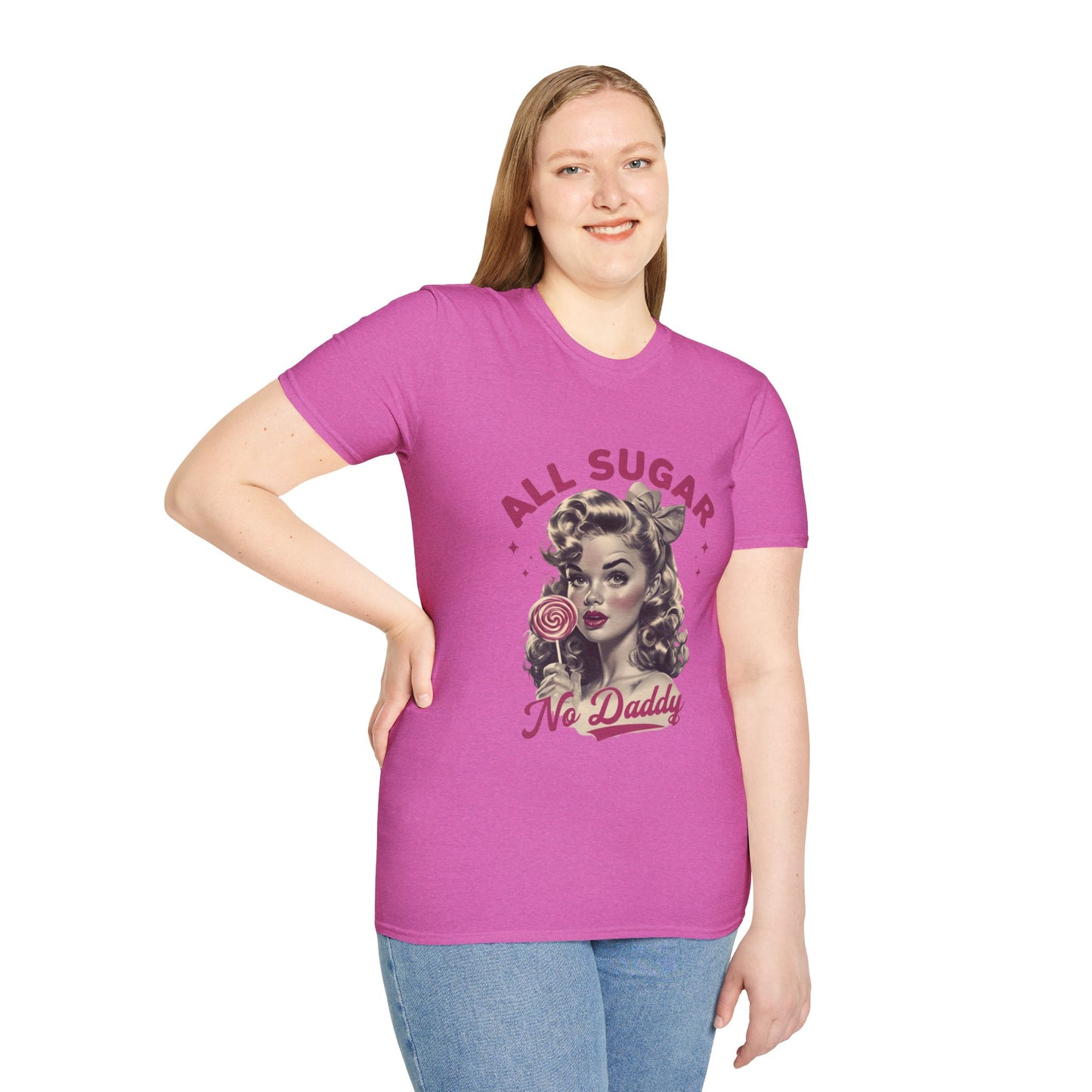 Graphic Tee - All Sugar No Daddy Print Women's Softstyle T-Shirt