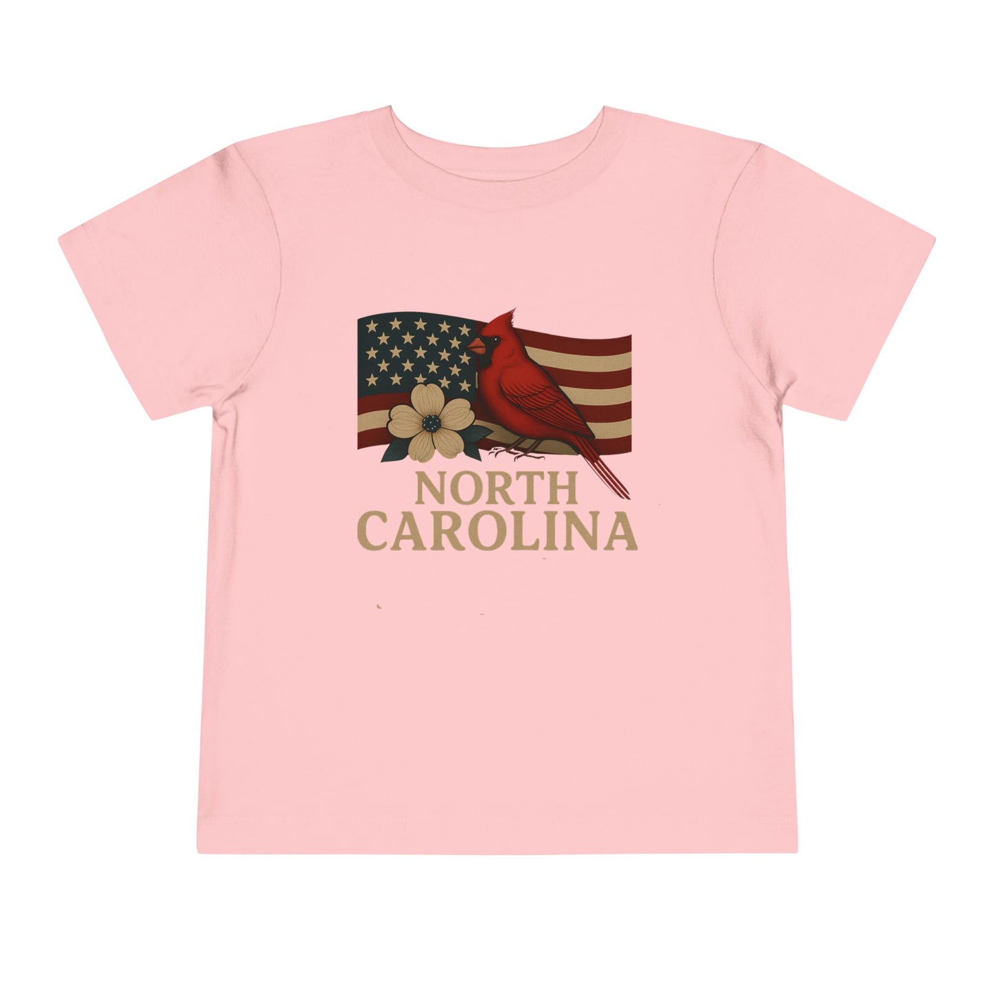 NC Cardinal & Dogwood Toddler Christmas Tee
