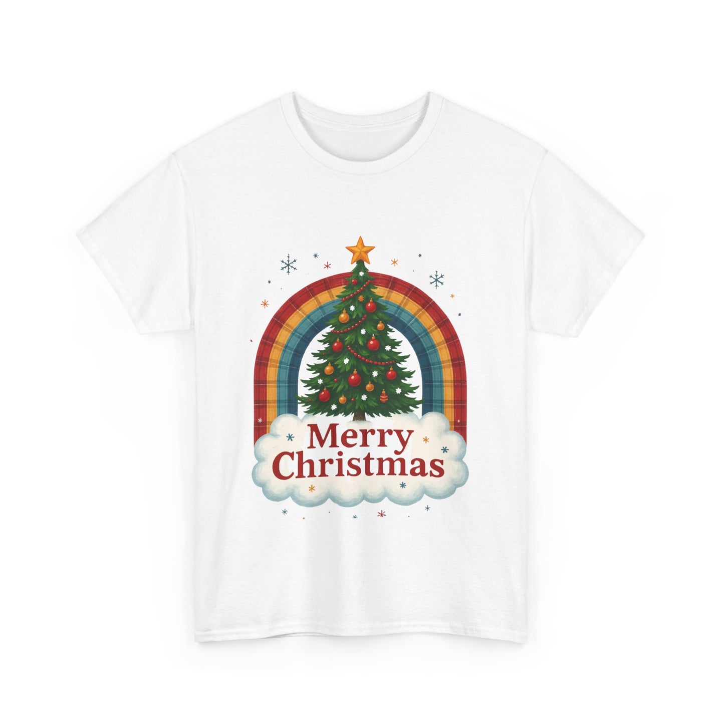 Christmas Rainbow Unisex Tee - Merry Christmas Tree