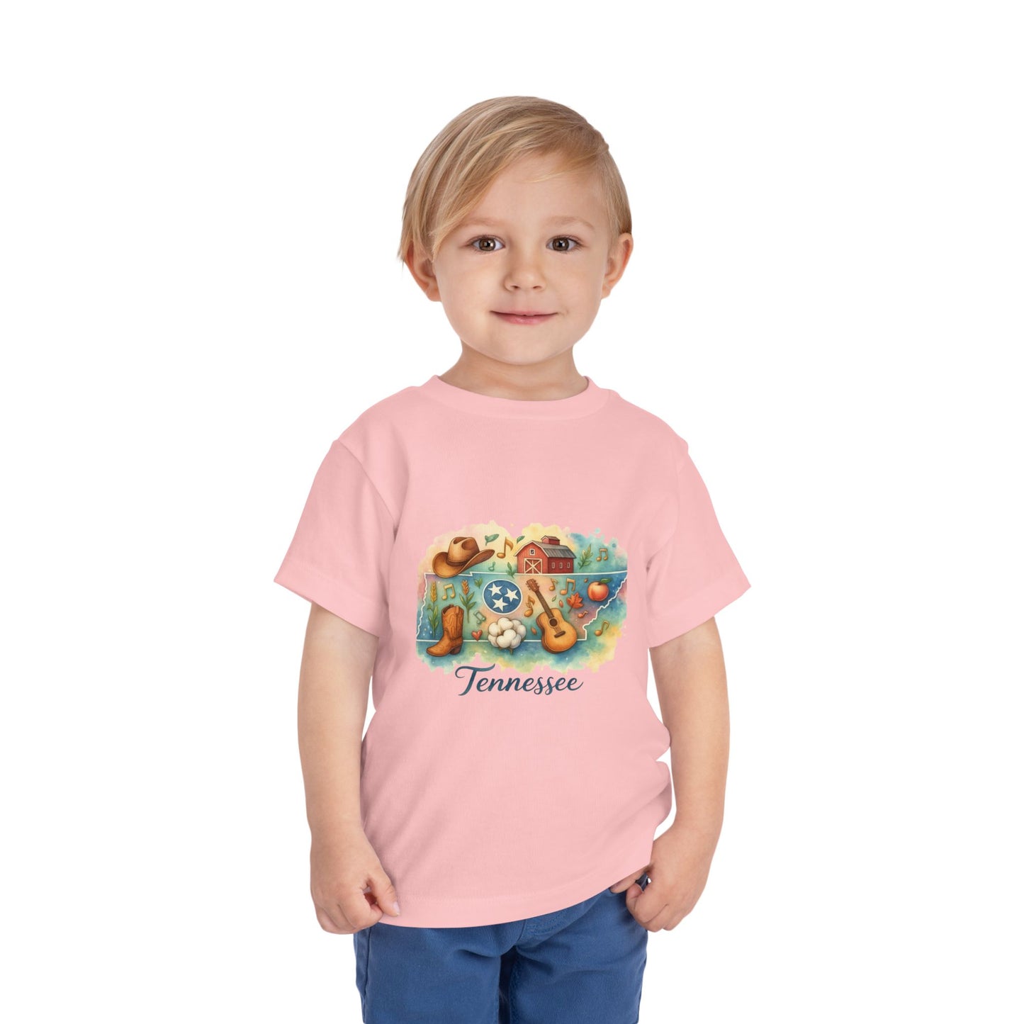 Toddler Tee Tennessee Watercolor Illustration