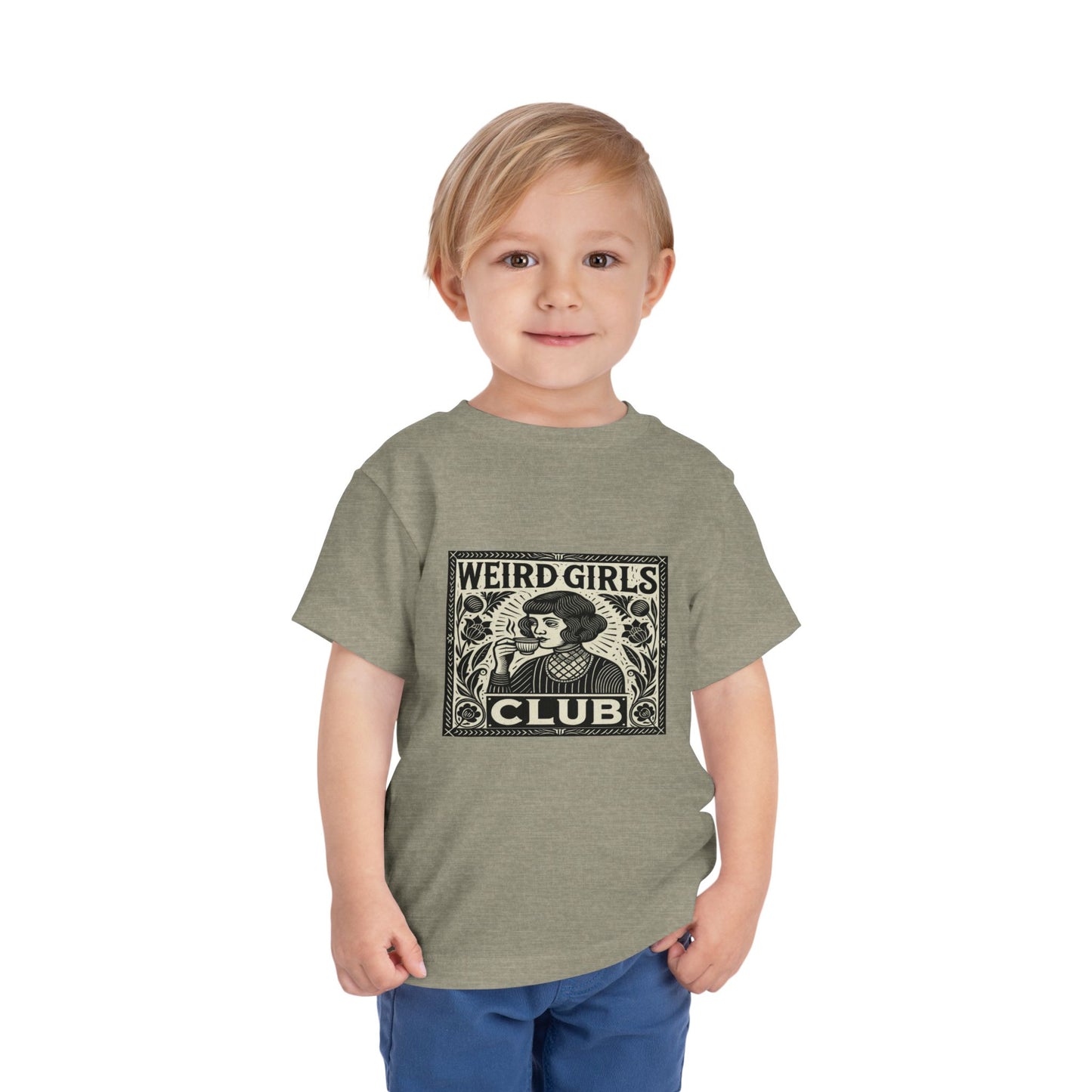 Weird Girls Club Tee - Vintage Linocut Christmas