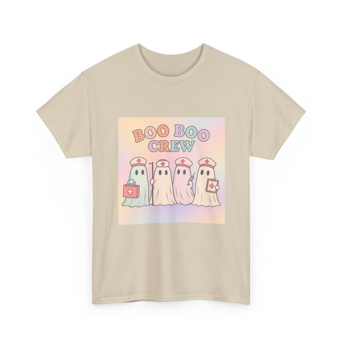 Boo Boo Crew Nurse Ghost T-Shirt – Cute Pastel Halloween Medical Tee