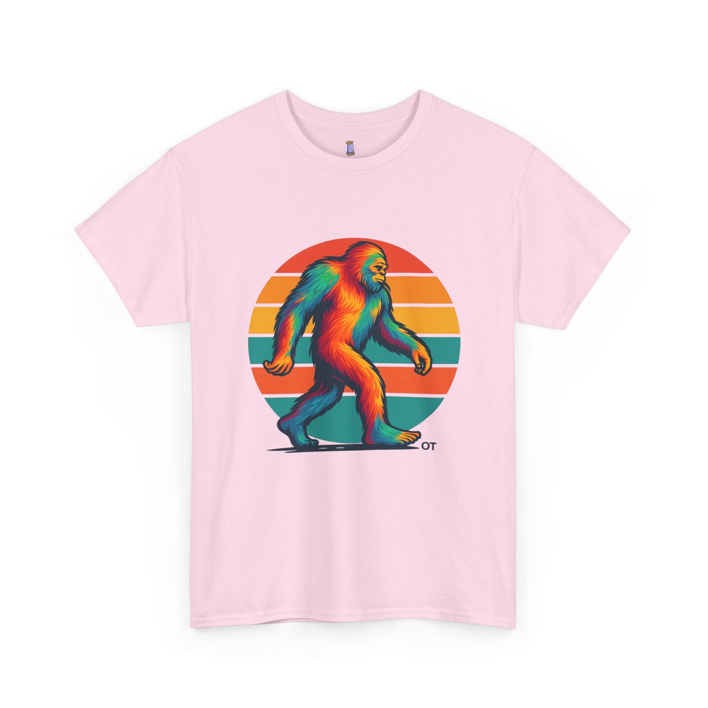 Colorful Bigfoot Unisex T-Shirt, Fun Graphic Tee for Nature Lovers, Perfect for Holidays, Festivals, Camping, Gifts