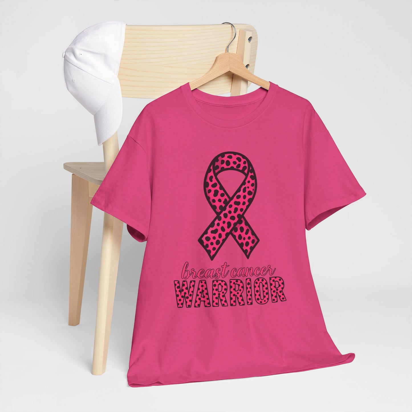 Pink Leopard Ribbon Breast Cancer Awareness Tee