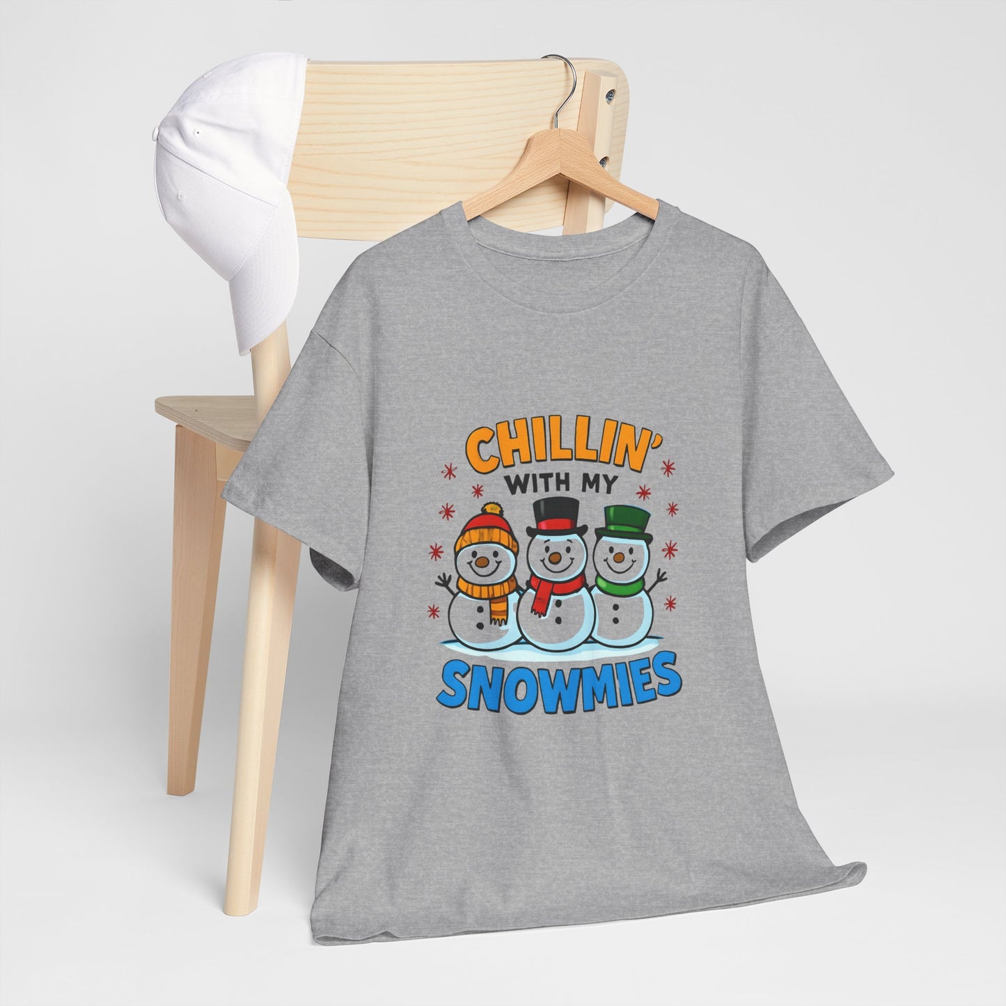 Relajándome con mis amigos de la nieve - Camiseta de concienciación sobre el cáncer