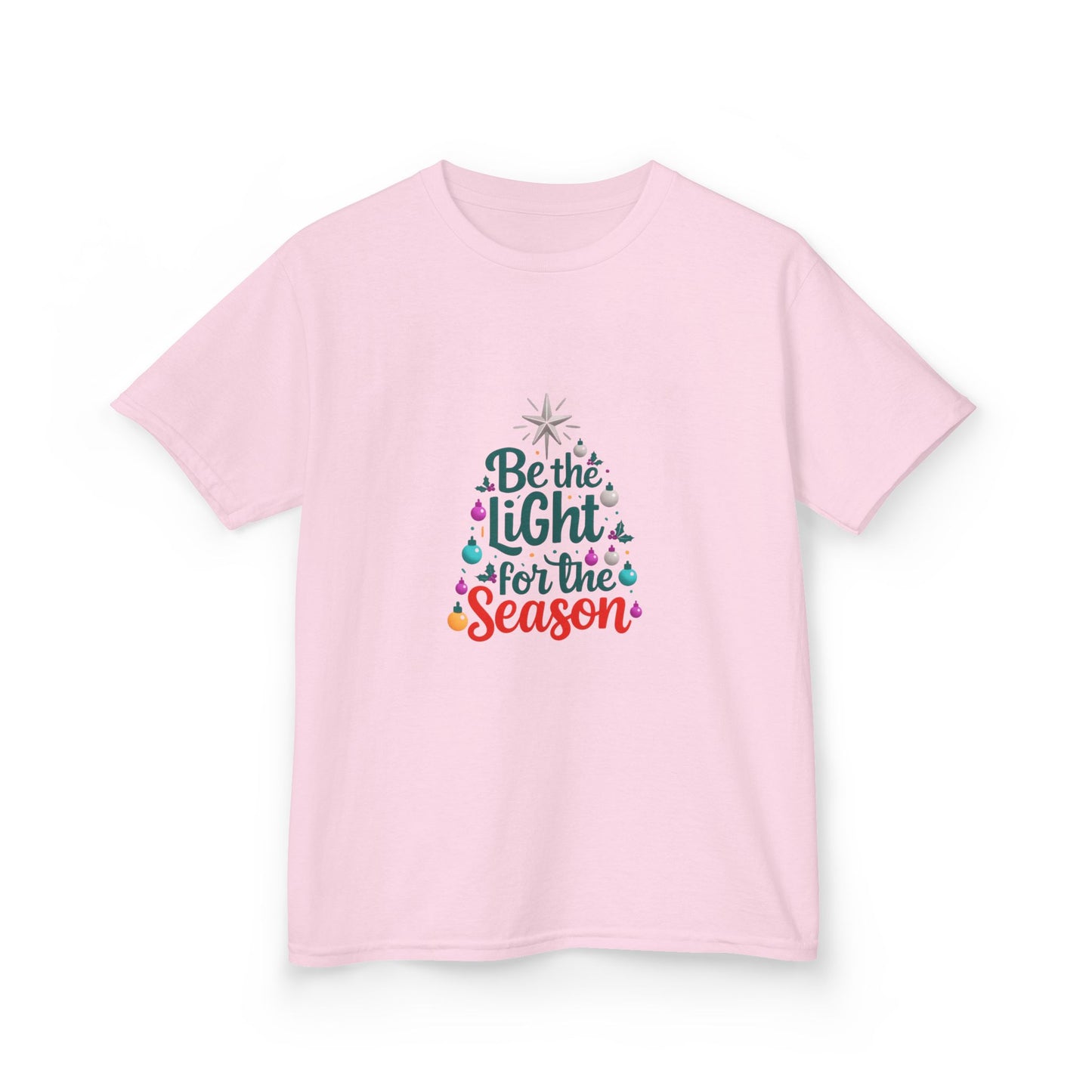 Be the LIGHT Christmas Tree Dino Kids Tee