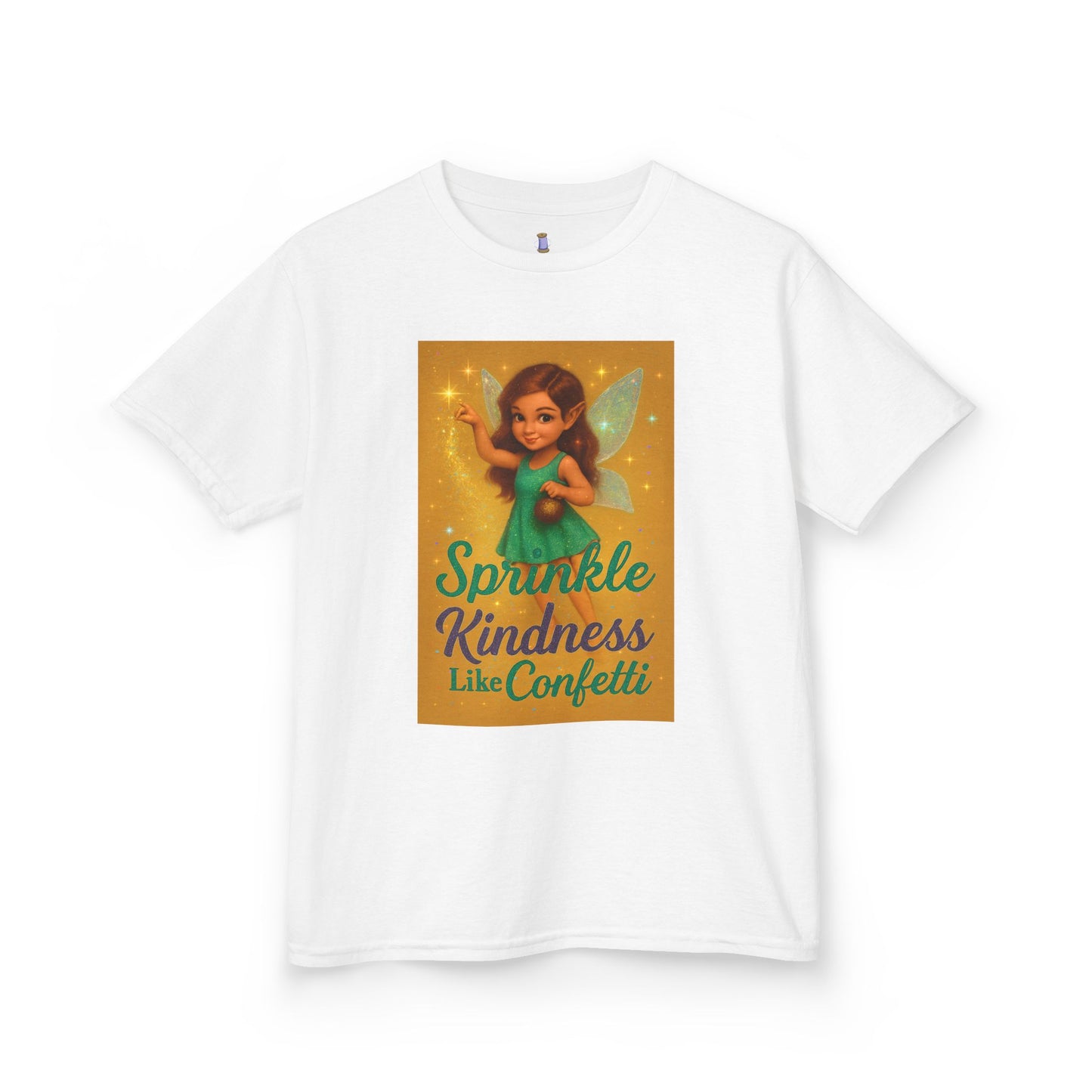 Sparkle Kindness Kids Cotton Tee - Whimsical Fairy Design, Perfect Birthday Gift, Playtime Apparel, Encouraging Message, Kids Fashion