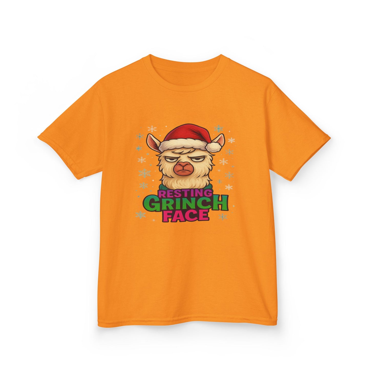 Grumpy Llama Christmas Tee - Resting Grinch Face