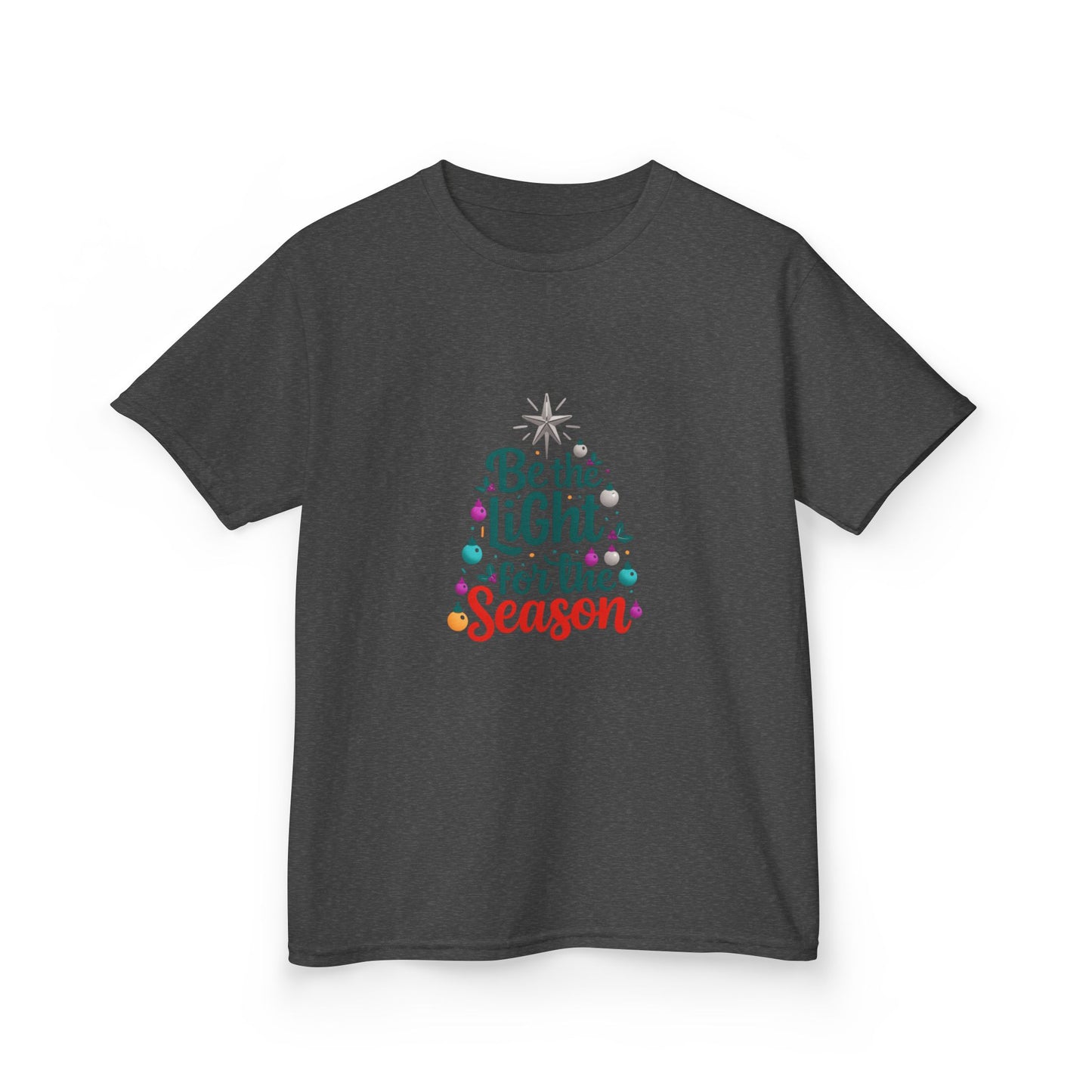Be the LIGHT Christmas Tree Dino Kids Tee
