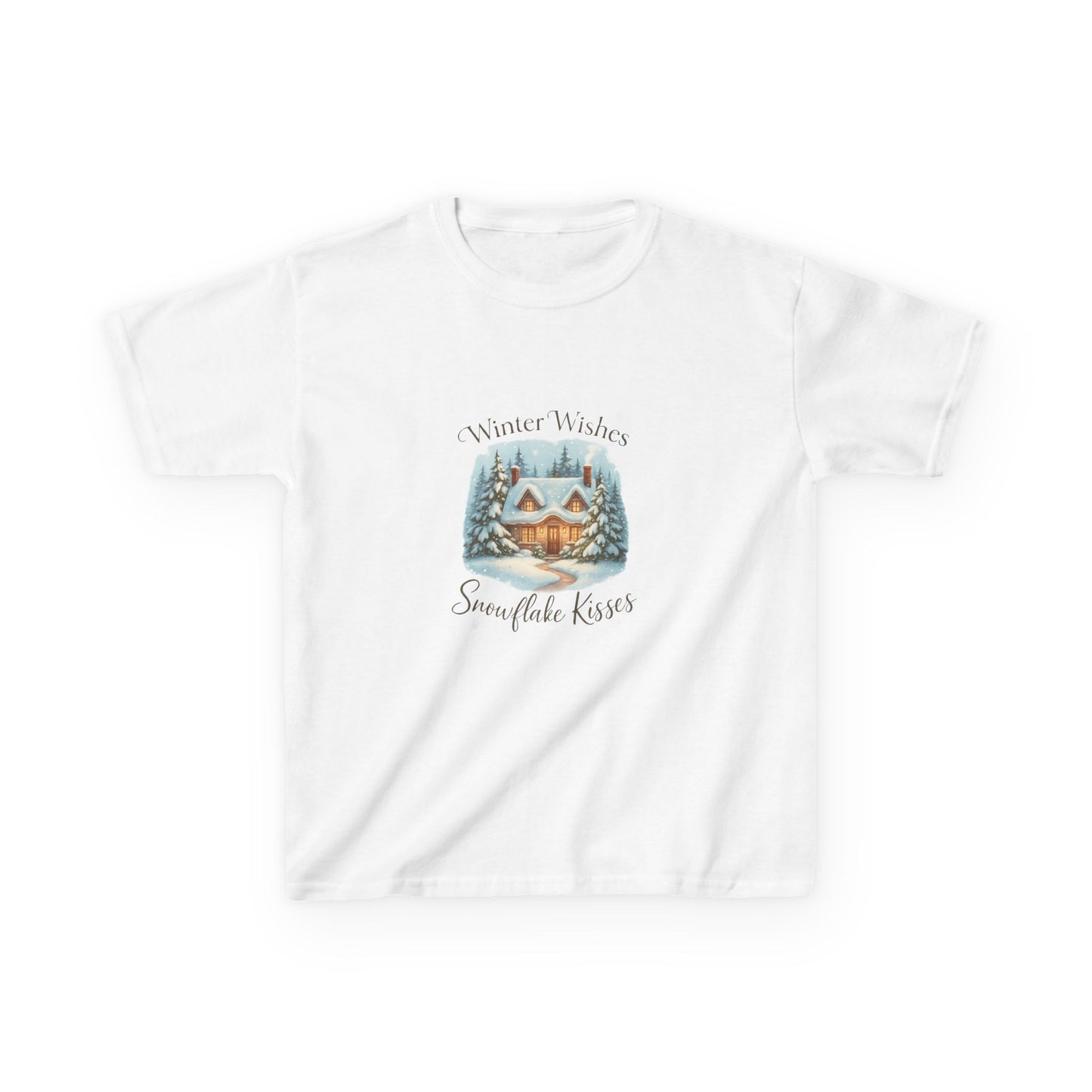 Winter Wishes Dinosaur Tee - Cozy Cottage & Snow