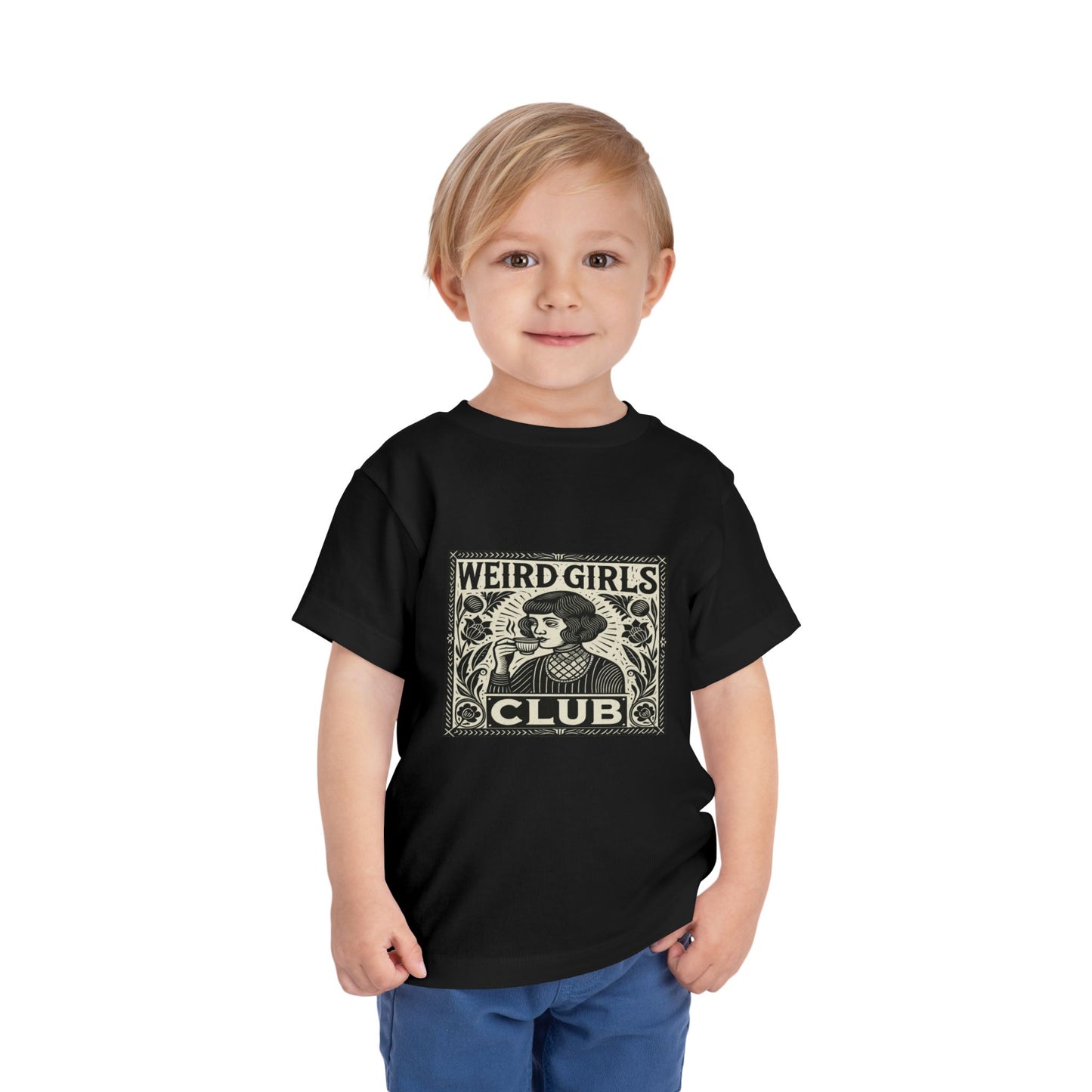 Weird Girls Club Tee - Vintage Linocut Christmas