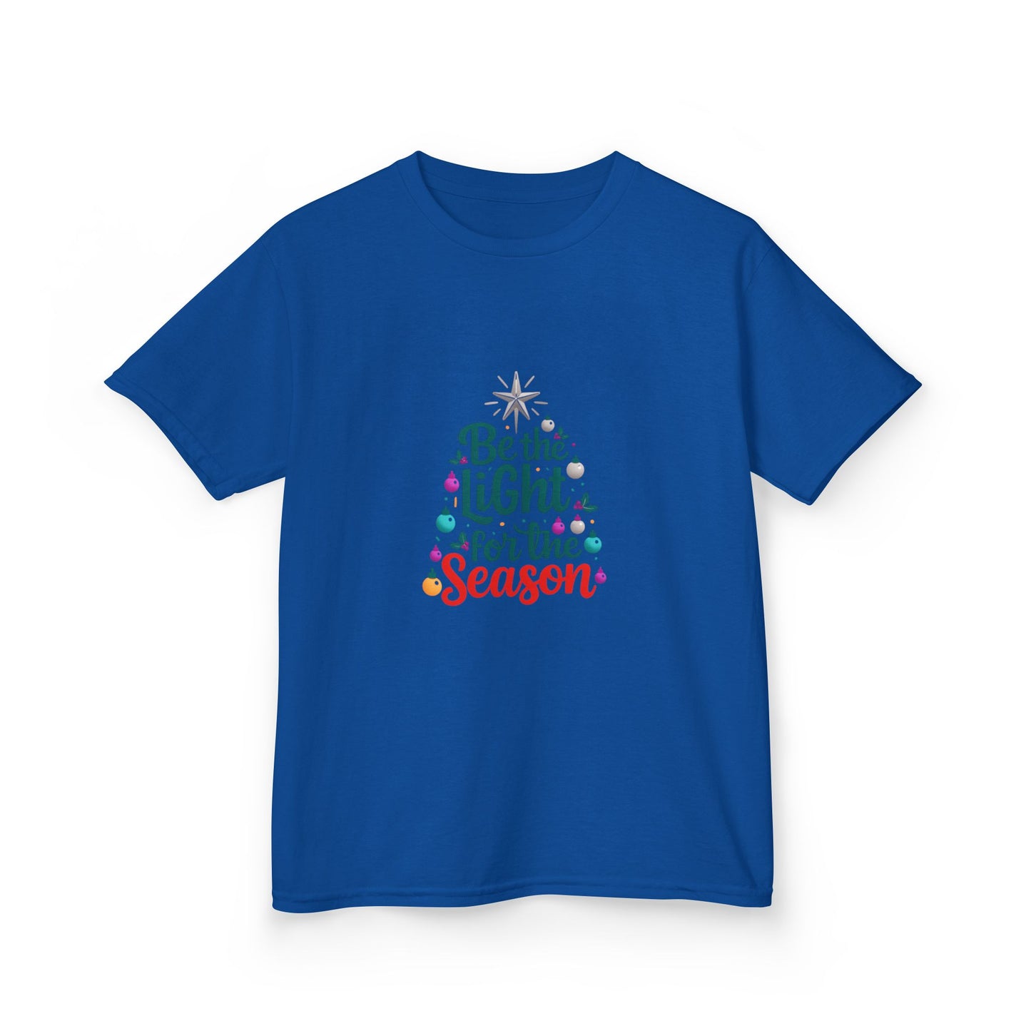 Be the LIGHT Christmas Tree Dino Kids Tee