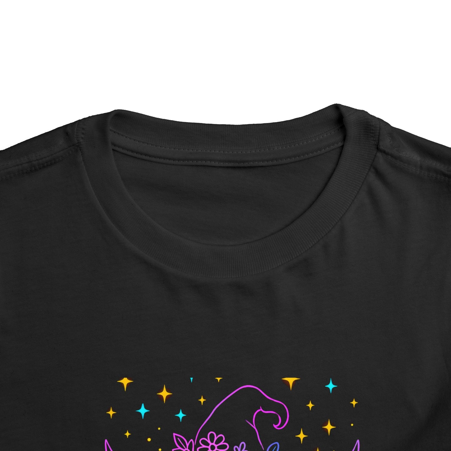 Toddler Tee Highland Cow Witch Hat Halloween Shirt
