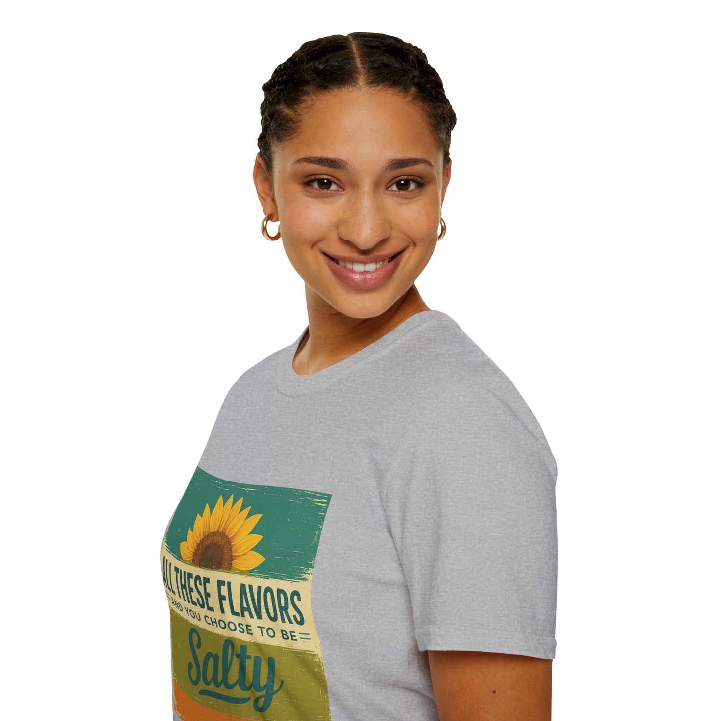 Sunflower Salty T-Shirt: Unisex Softstyle Tee for Sunshine Lovers, Casual Wear, Birthday Gift, Summer Vibes, Relaxed Style