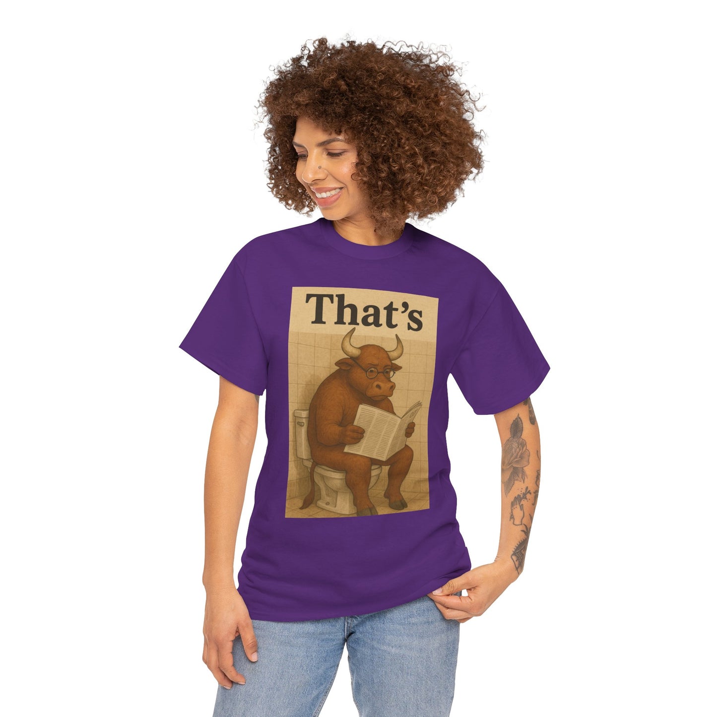 Bull on Toilet Unisex Tee