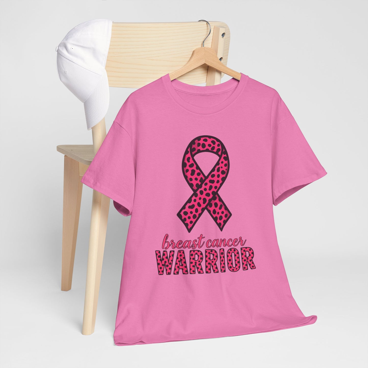 Pink Leopard Ribbon Breast Cancer Awareness Tee