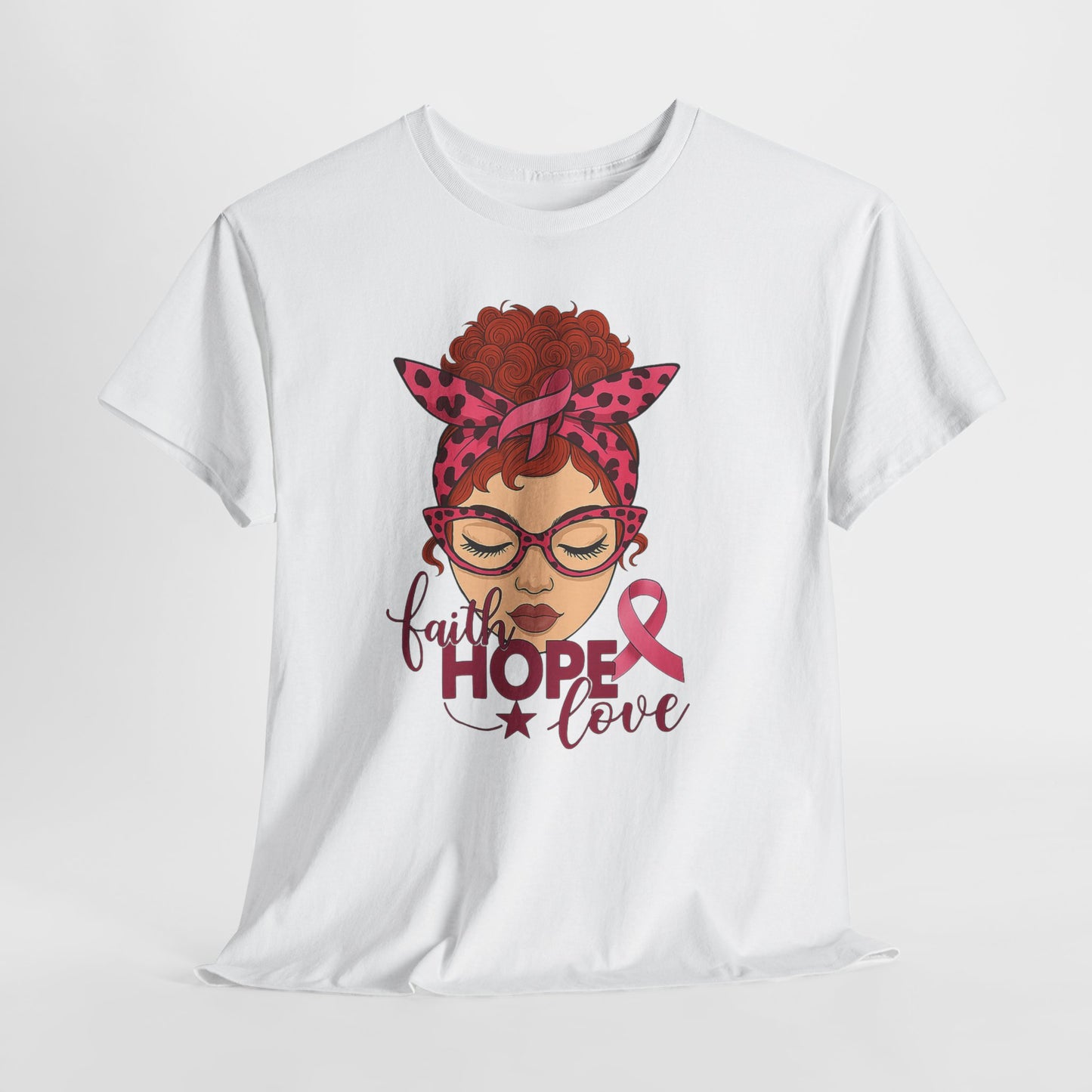 Hope, Faith & Love: Pink Ribbon Awareness Tee