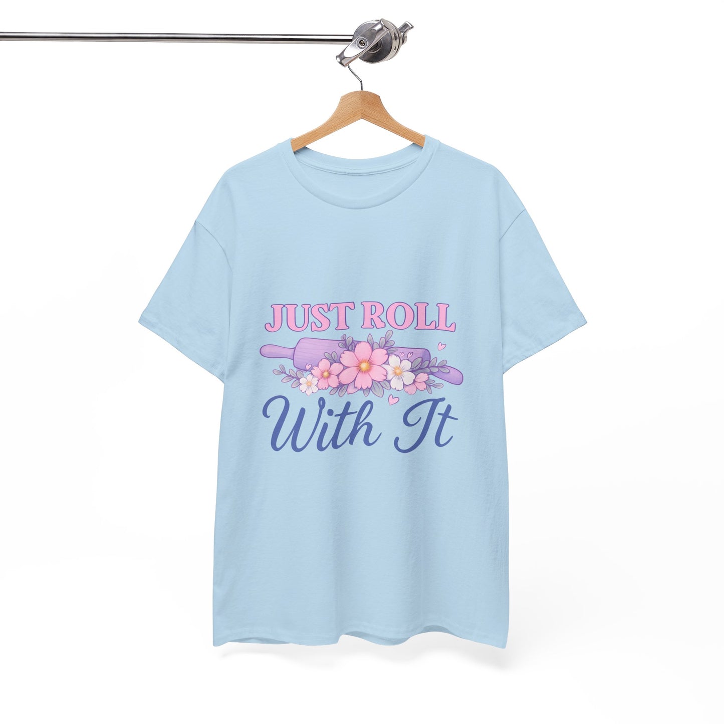 Floral Tee 'Just Roll With It'